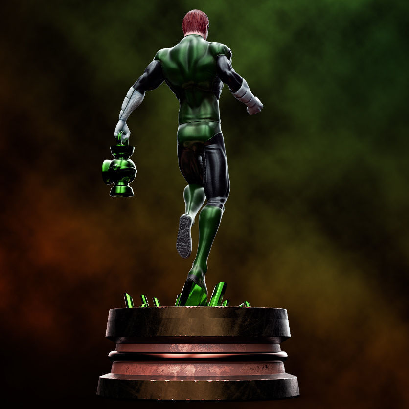 Fanart HAL JORDAN - GREEN LANTERN - Statue 3D print model_6