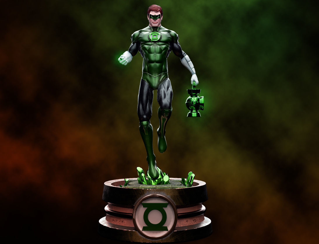 Fanart HAL JORDAN - GREEN LANTERN - Statue 3D print model_2
