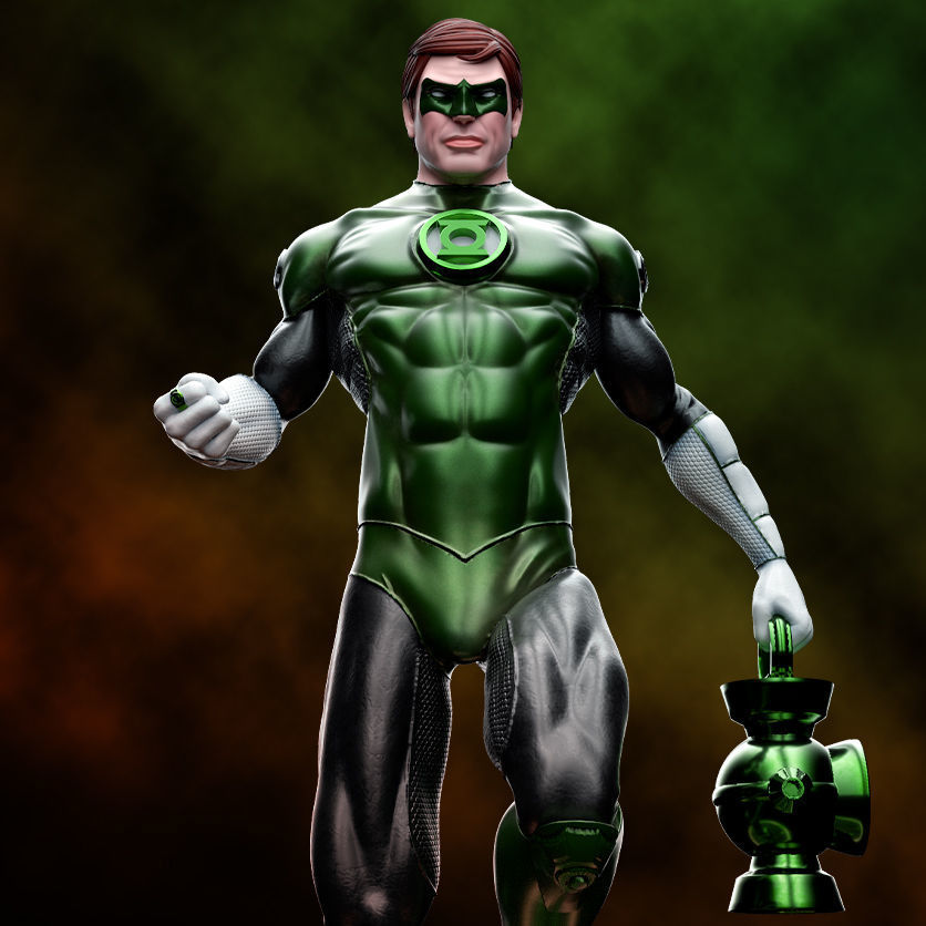 Fanart HAL JORDAN - GREEN LANTERN - Statue 3D print model_9