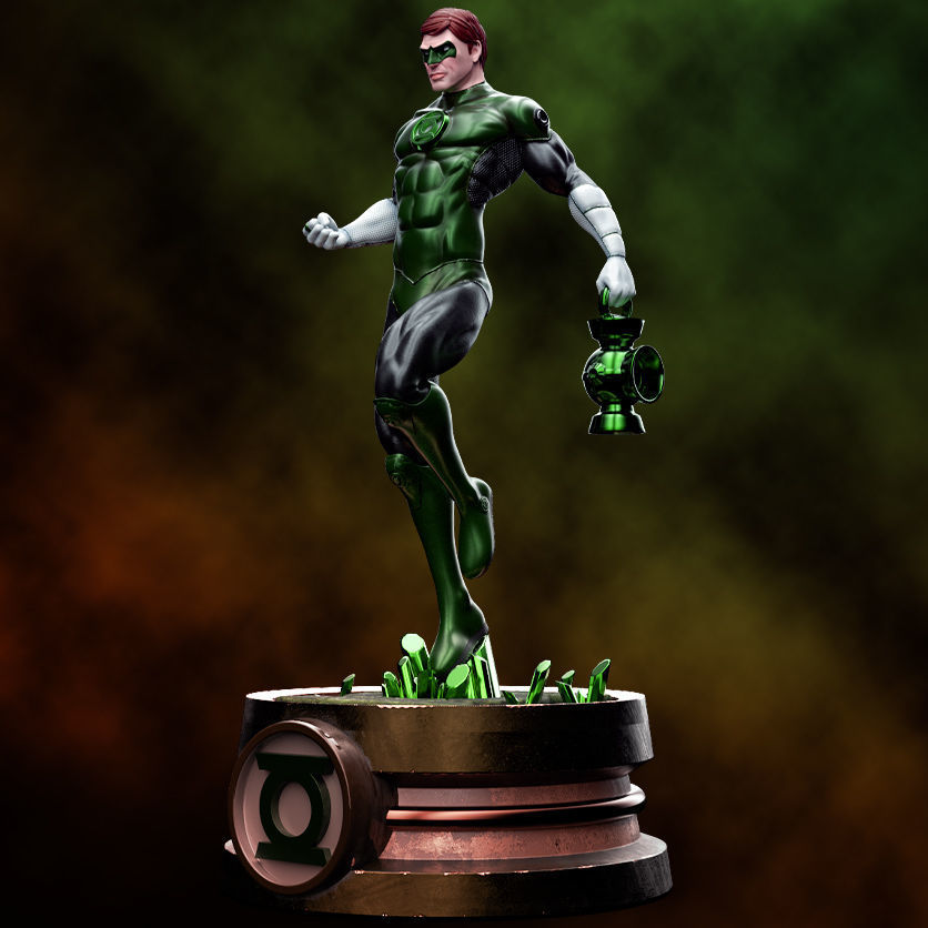 Fanart HAL JORDAN - GREEN LANTERN - Statue 3D print model_5