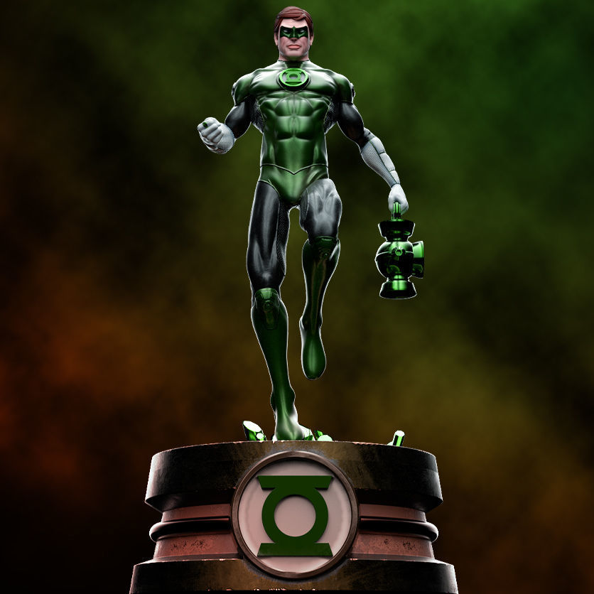 Fanart HAL JORDAN - GREEN LANTERN - Statue 3D print model_8