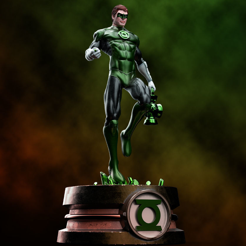 Fanart HAL JORDAN - GREEN LANTERN - Statue 3D print model_7
