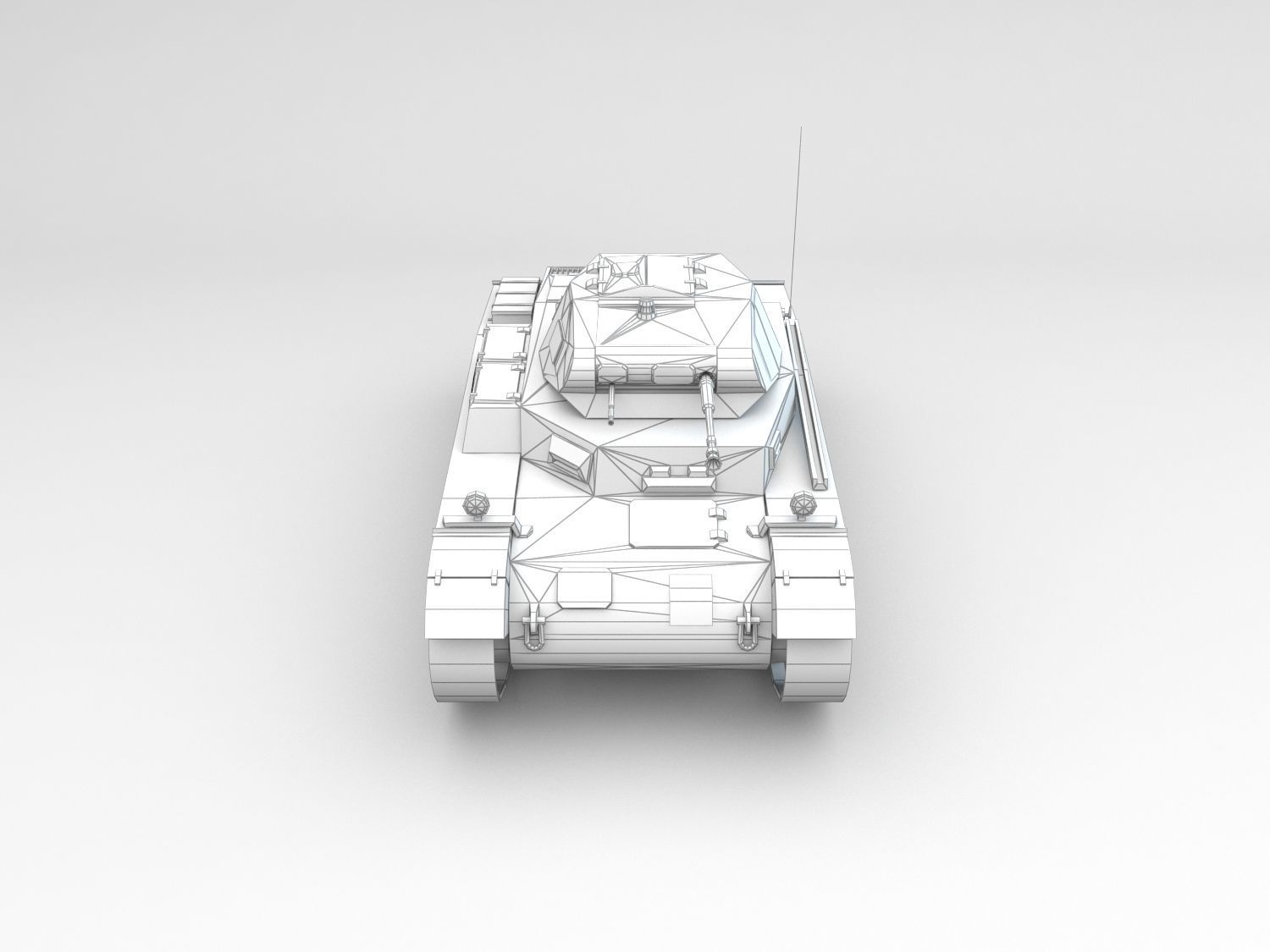 Low Poly SdKfz 121 Panzer II Ausf A Low-poly 3D model_6