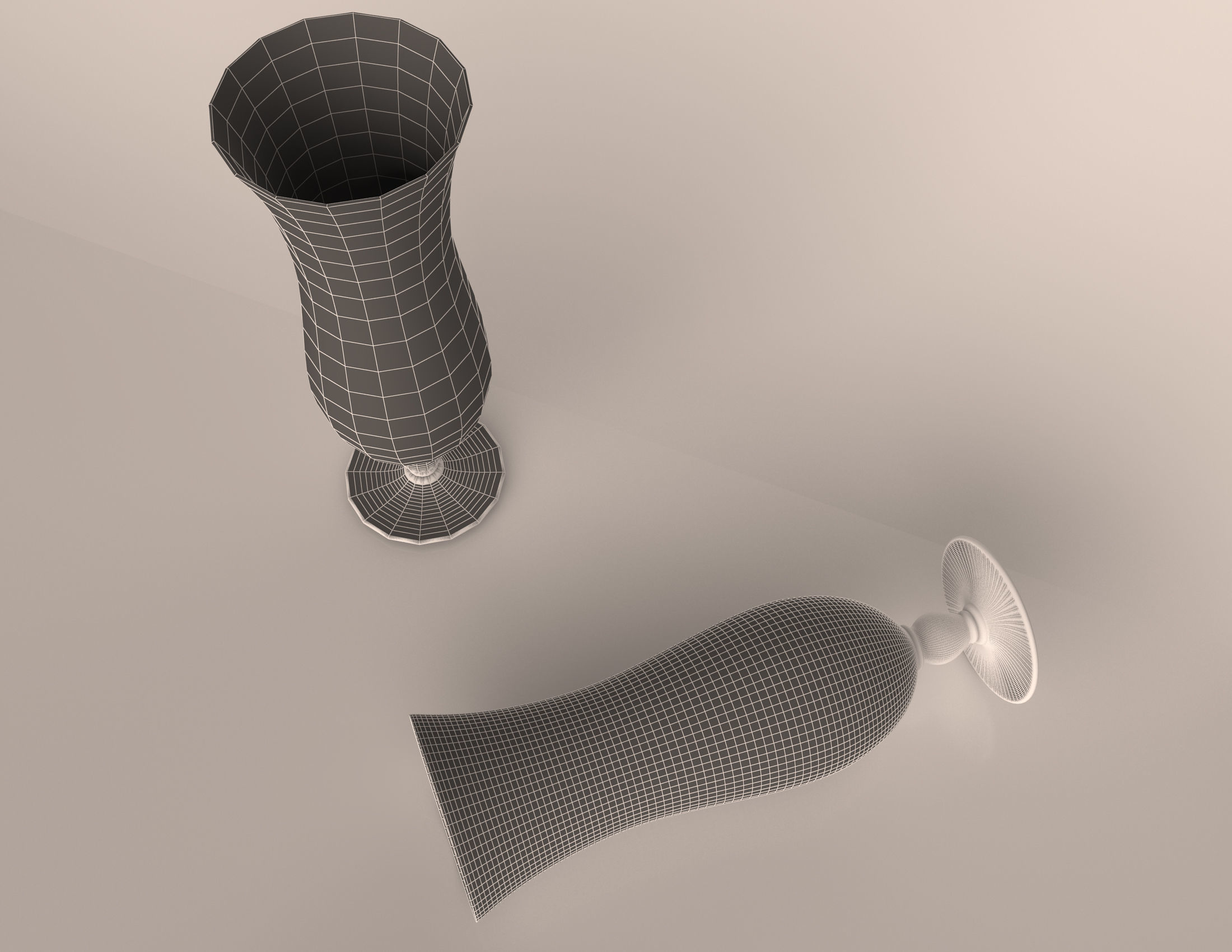 Hurricane Cocktail Glass Low-poly 3D model_10