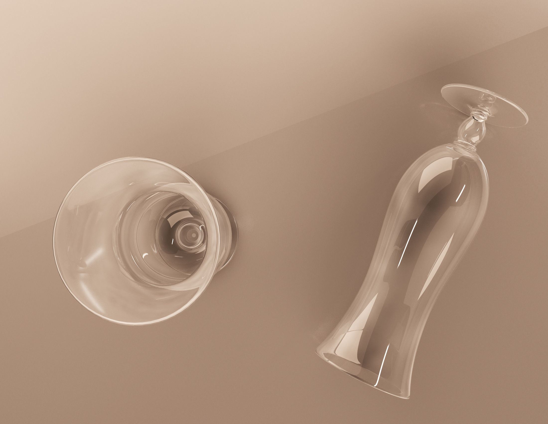 Hurricane Cocktail Glass Low-poly 3D model_3