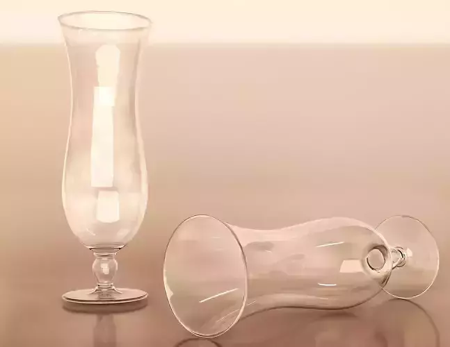 Hurricane Cocktail Glass Low-poly 3D model