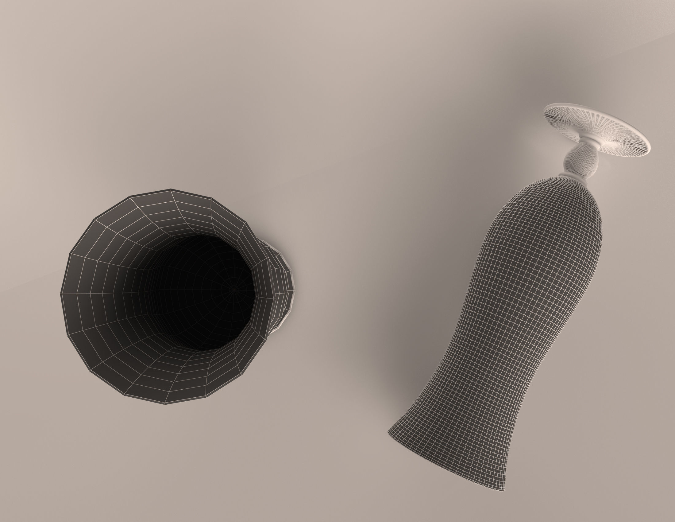 Hurricane Cocktail Glass Low-poly 3D model_11