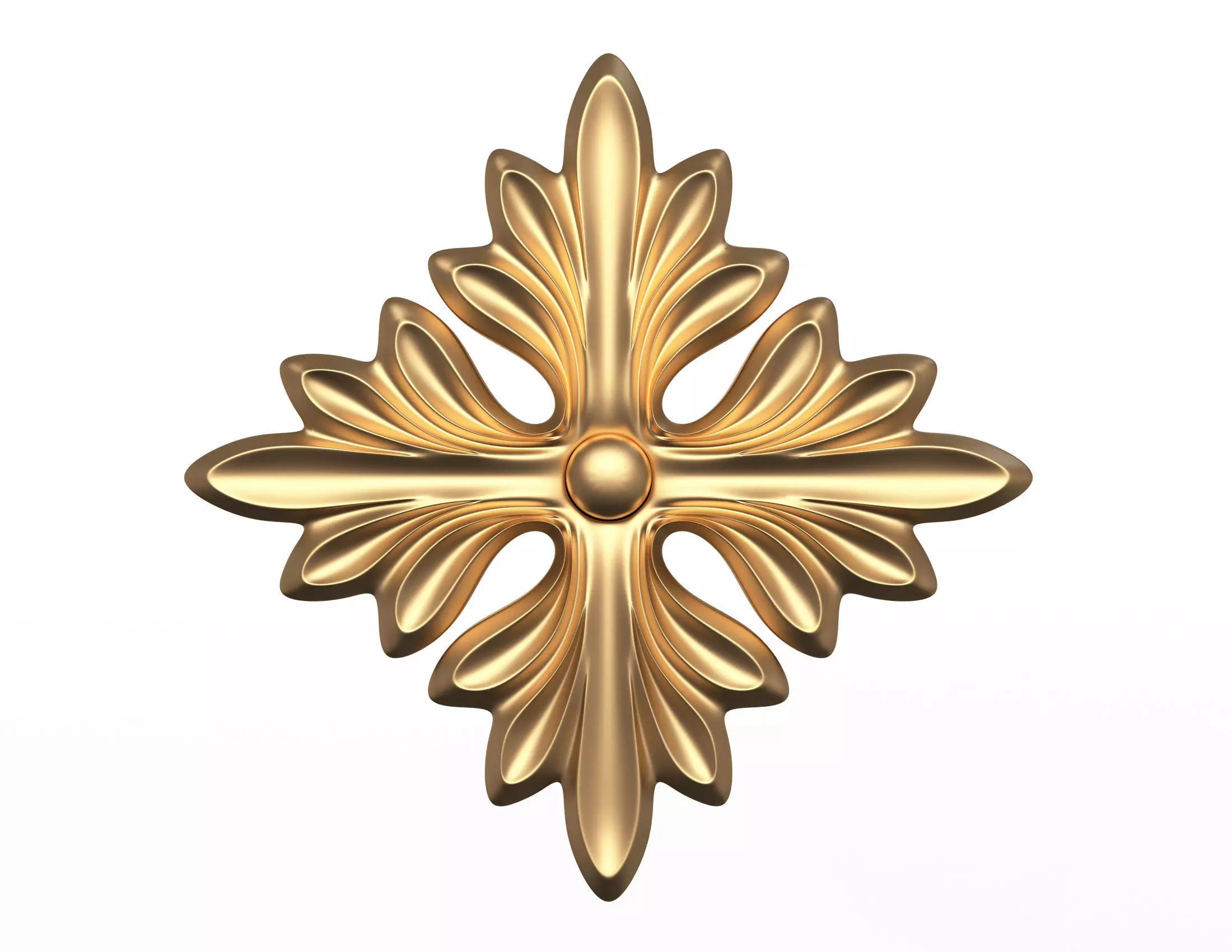 Rosette Carved Decoration CNC 01 Low-poly 3D model_0