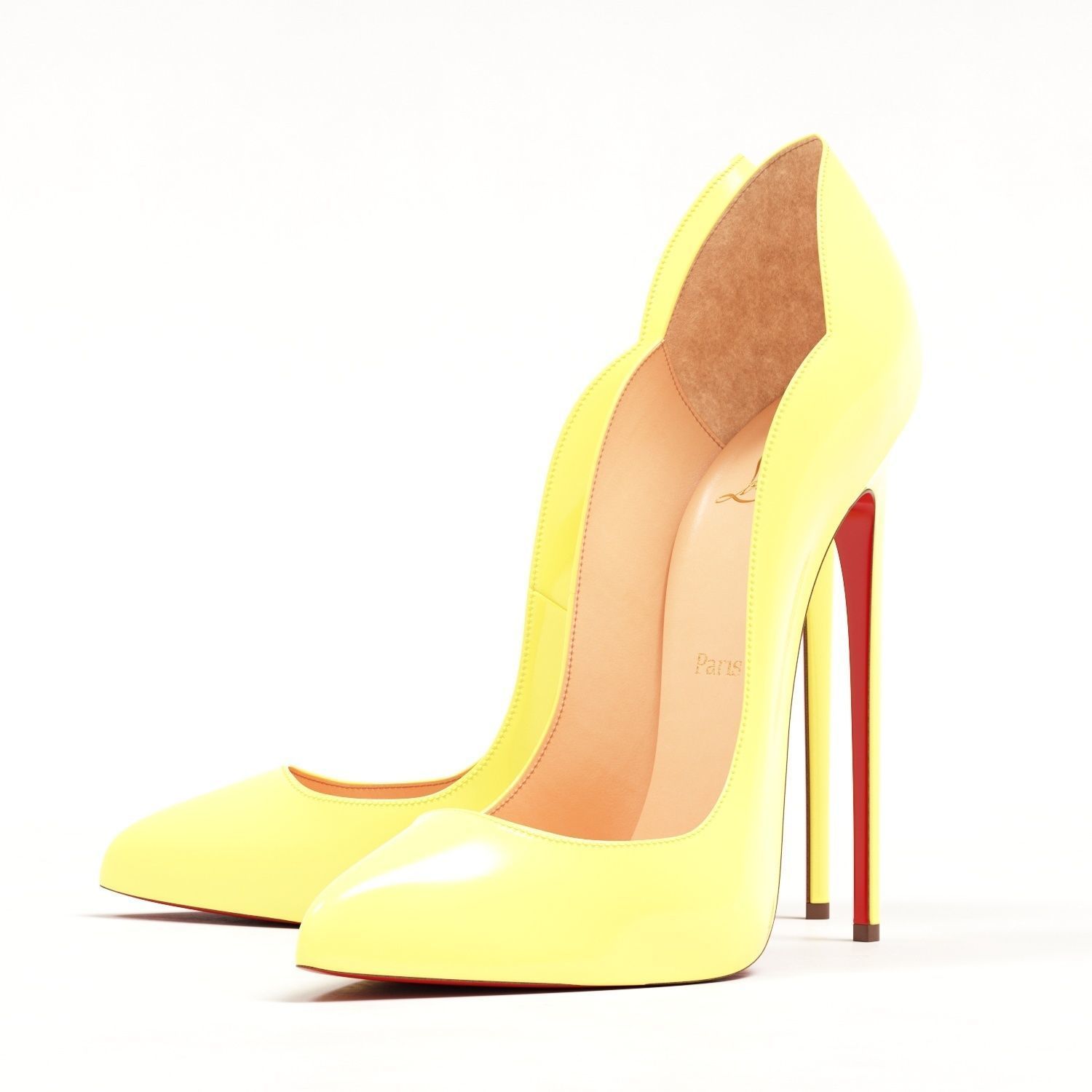 Christian Louboutin Pastel Hot Chick 130mm High Heels Low-poly 3D model_2