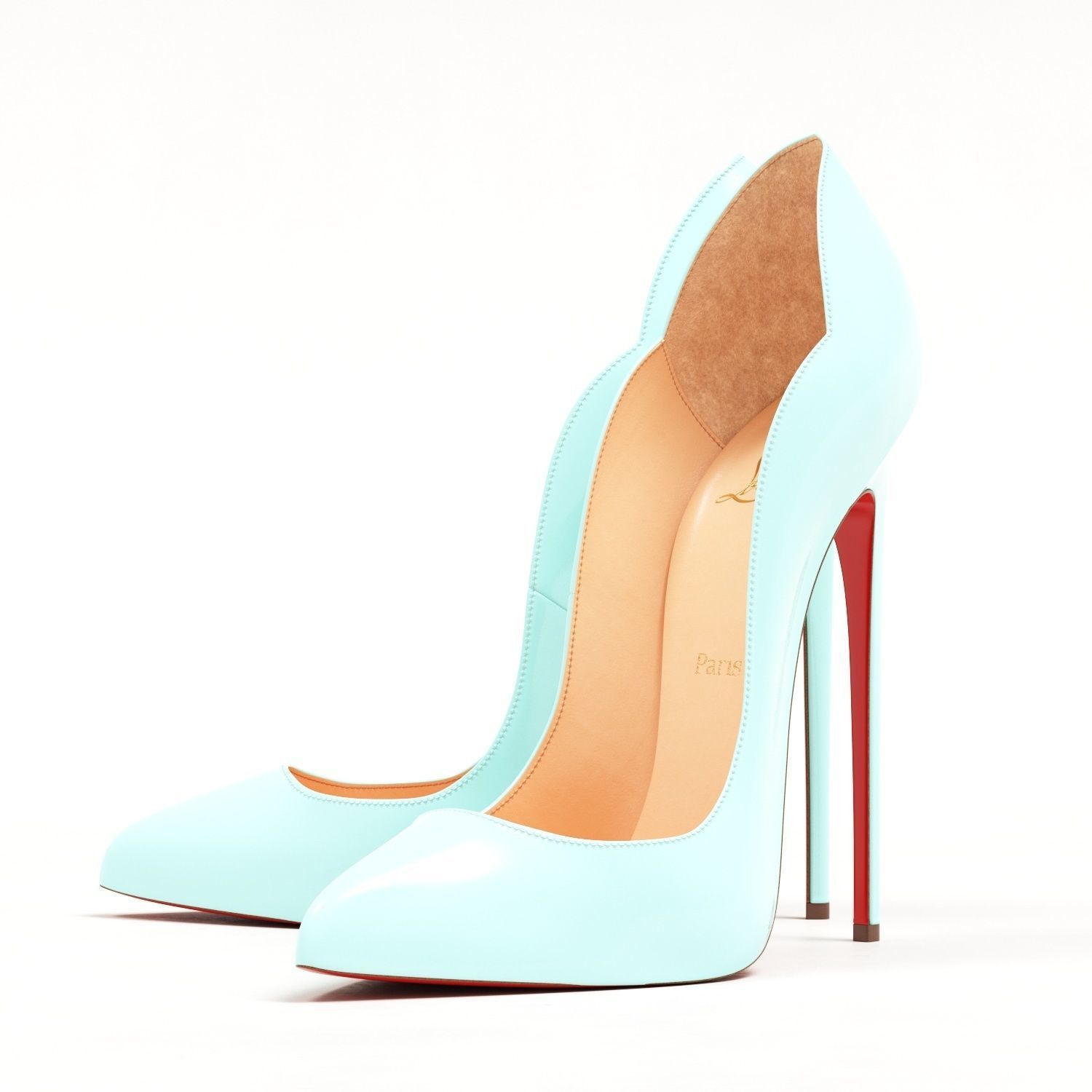 Christian Louboutin Pastel Hot Chick 130mm High Heels Low-poly 3D model_9