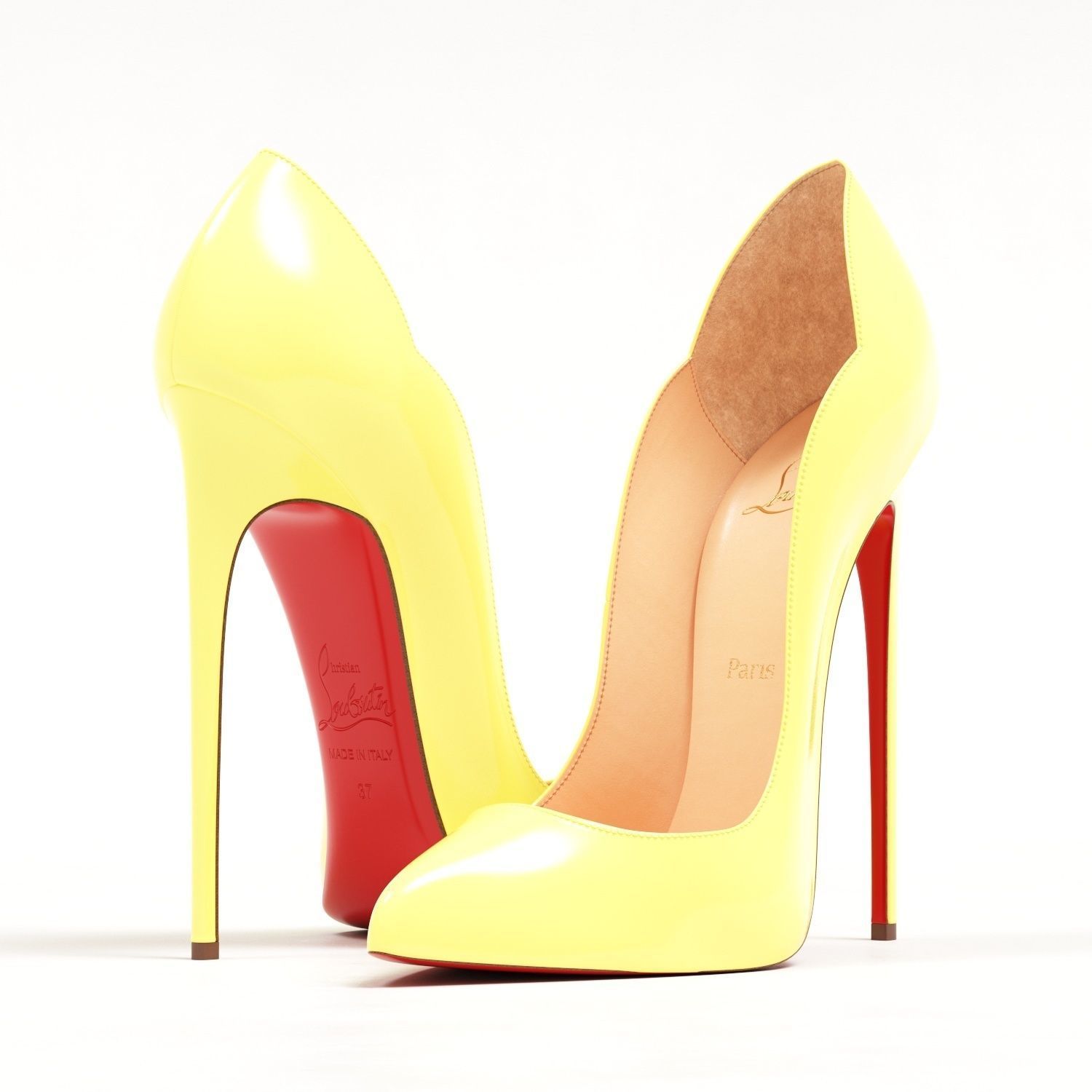 Christian Louboutin Pastel Hot Chick 130mm High Heels Low-poly 3D model_3