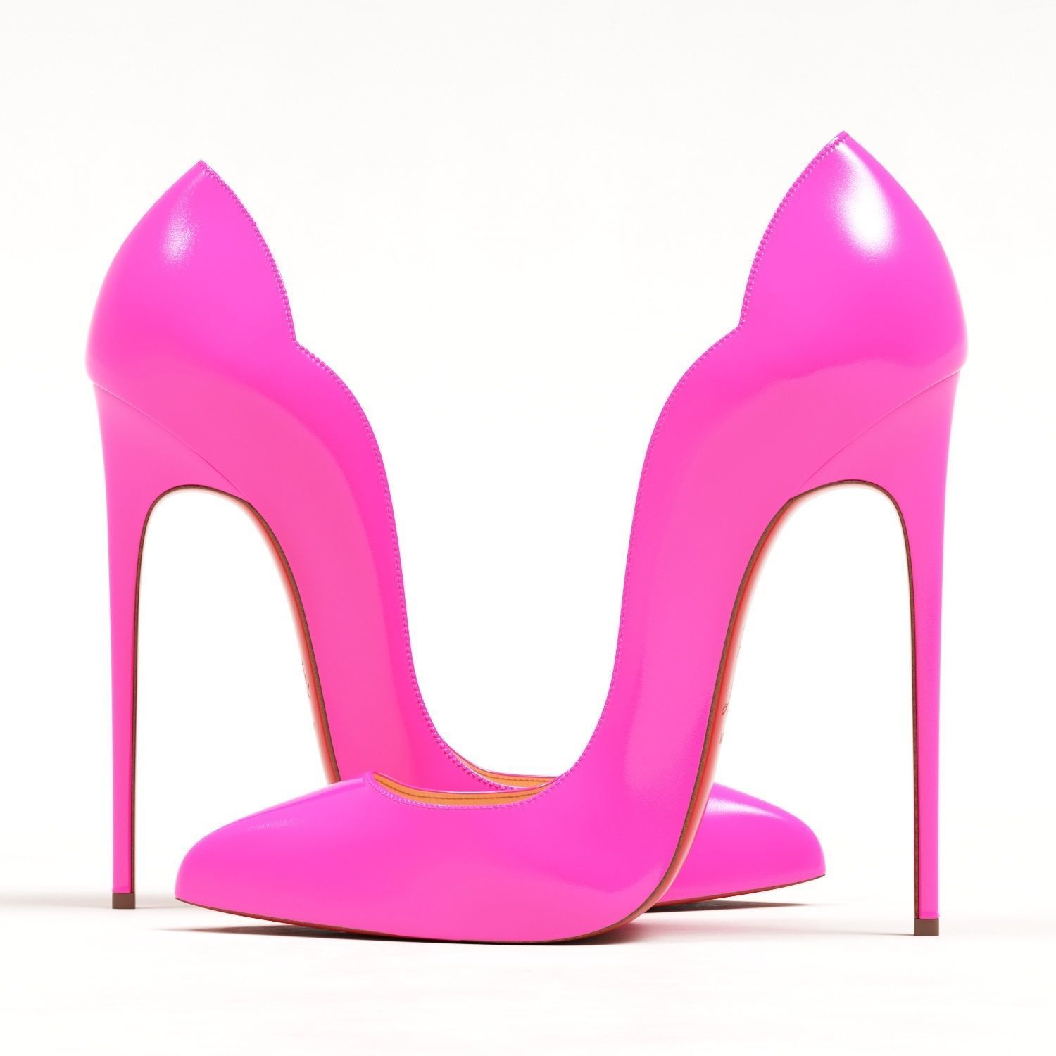 Christian Louboutin Pastel Hot Chick 130mm High Heels Low-poly 3D model_22
