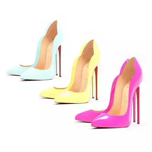 Christian Louboutin Pastel Hot Chick 130mm High Heels Low-poly 3D model