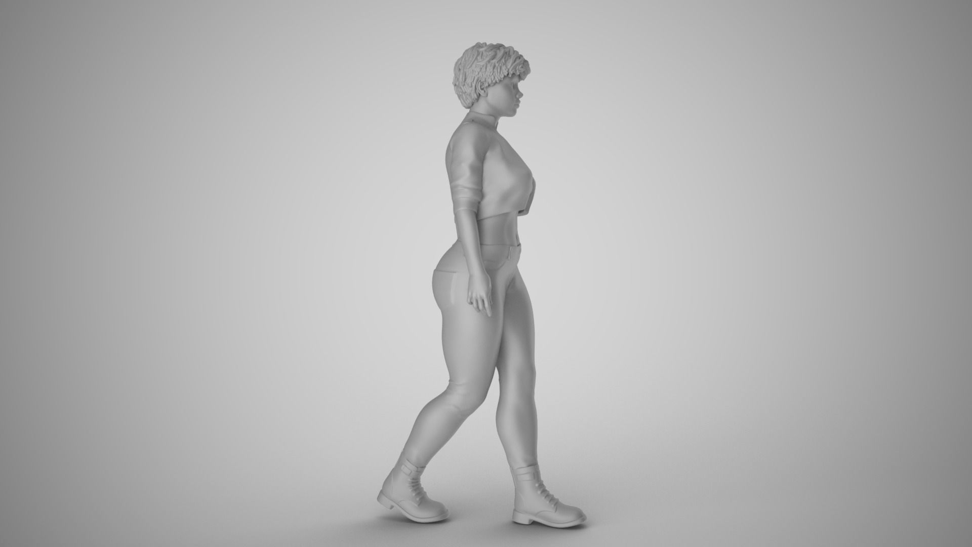 Modern Woman of New City 3D print model_3