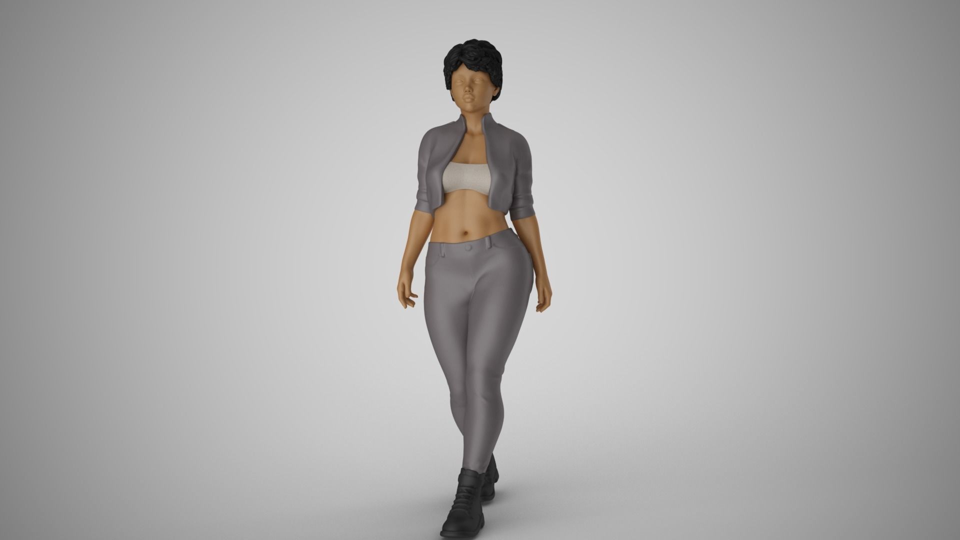 Modern Woman of New City 3D print model_10