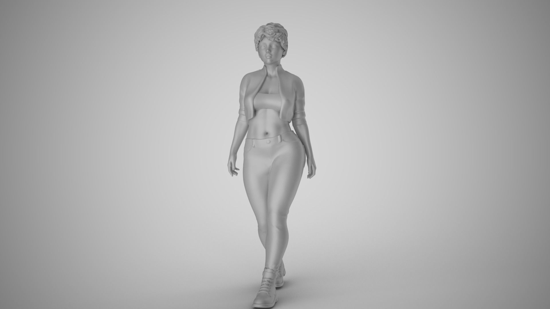 Modern Woman of New City 3D print model_1