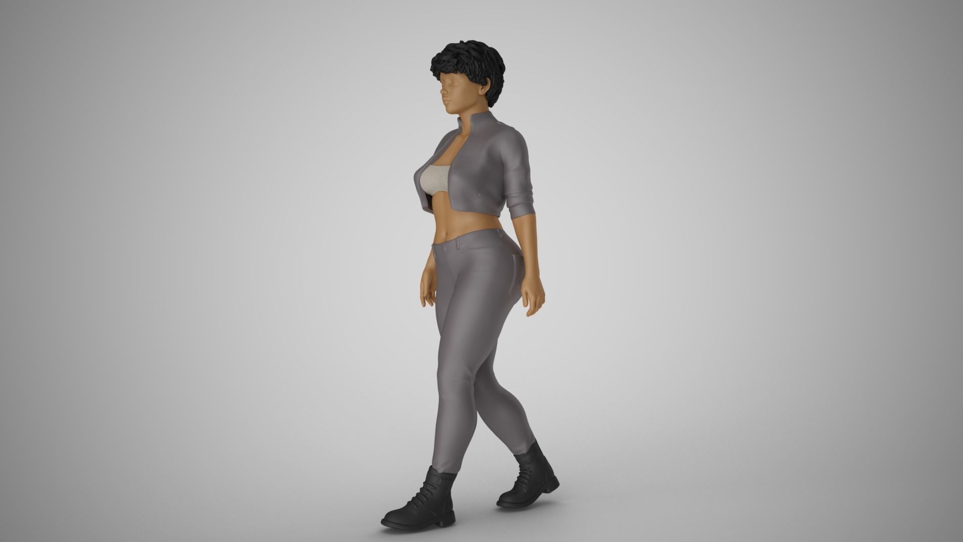 Modern Woman of New City 3D print model_9
