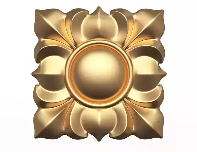 Rosette Carved Decoration CNC 02