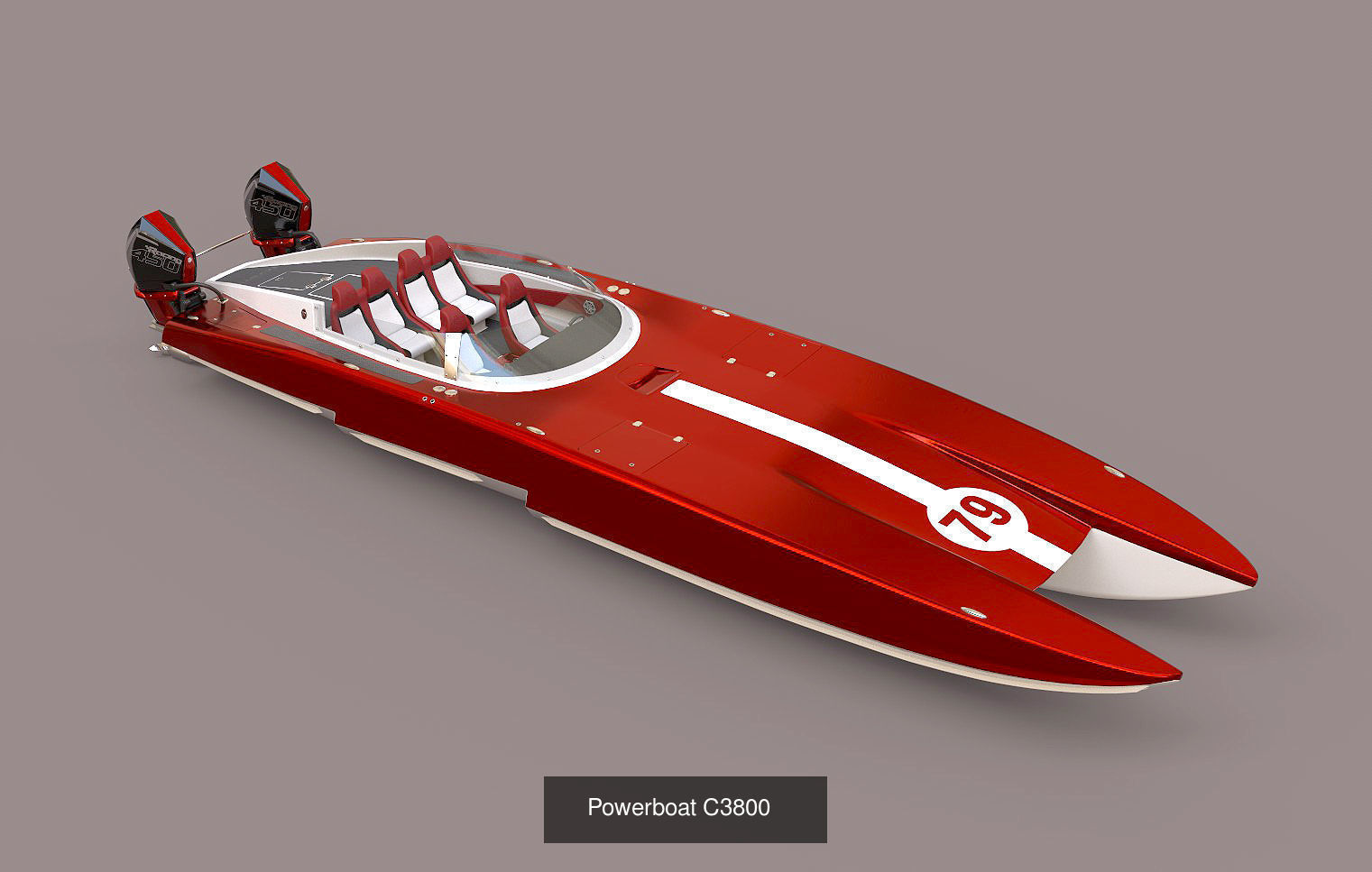 Powerboat 3D Model Collection_1