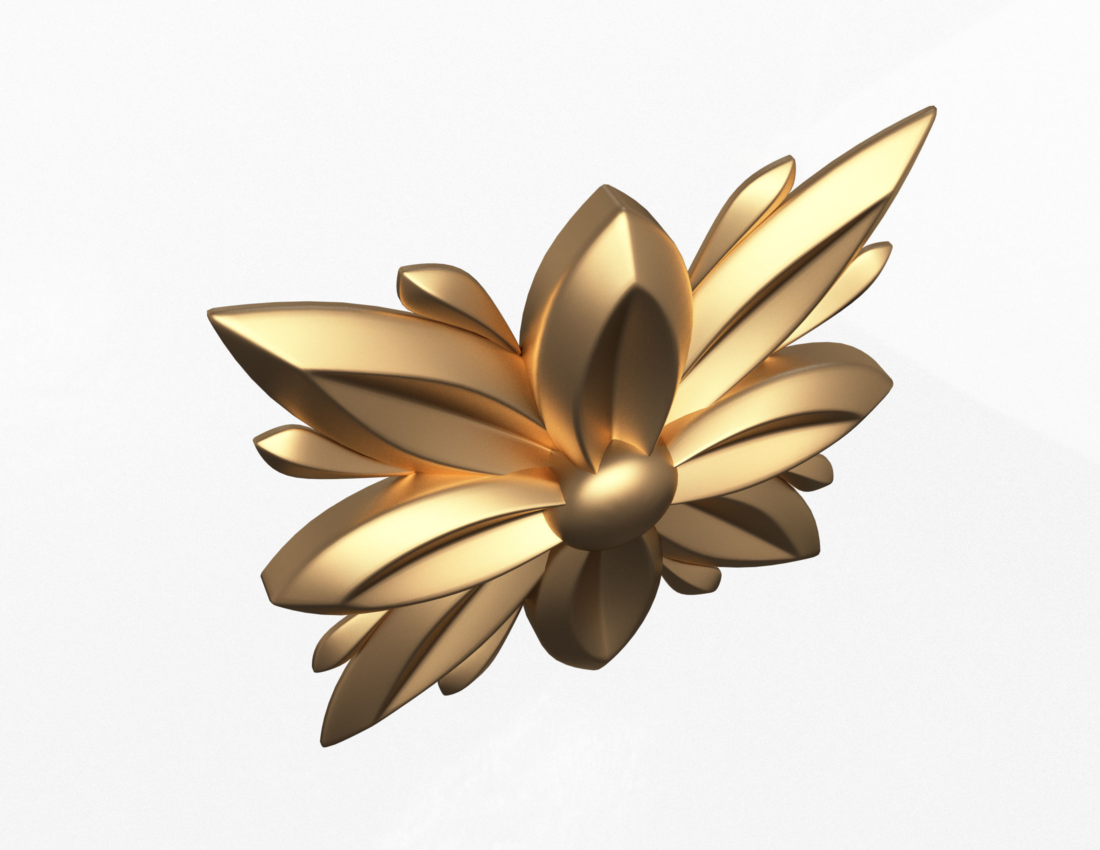 Rosette Carved Decoration CNC 04 Low-poly 3D model_1