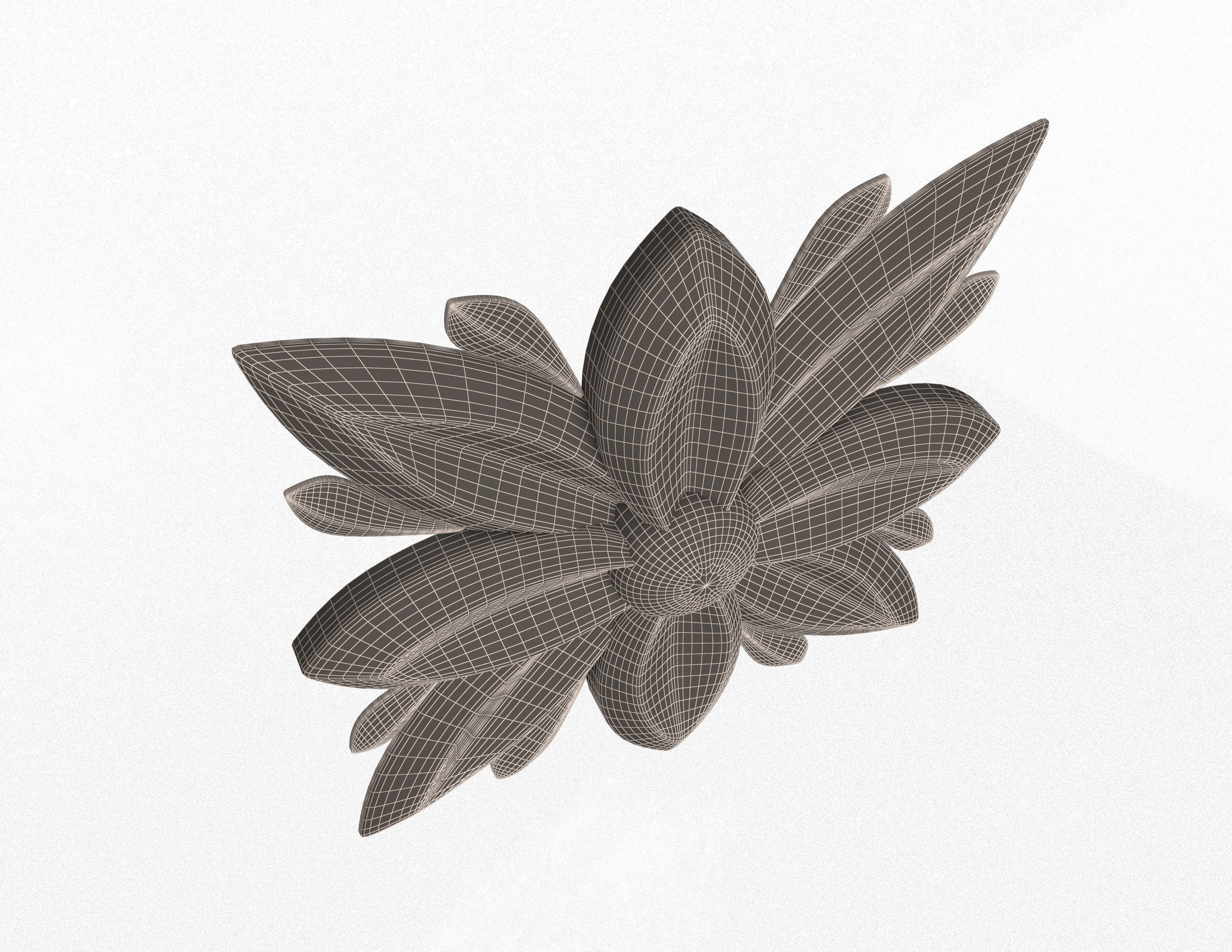 Rosette Carved Decoration CNC 04 Low-poly 3D model_6