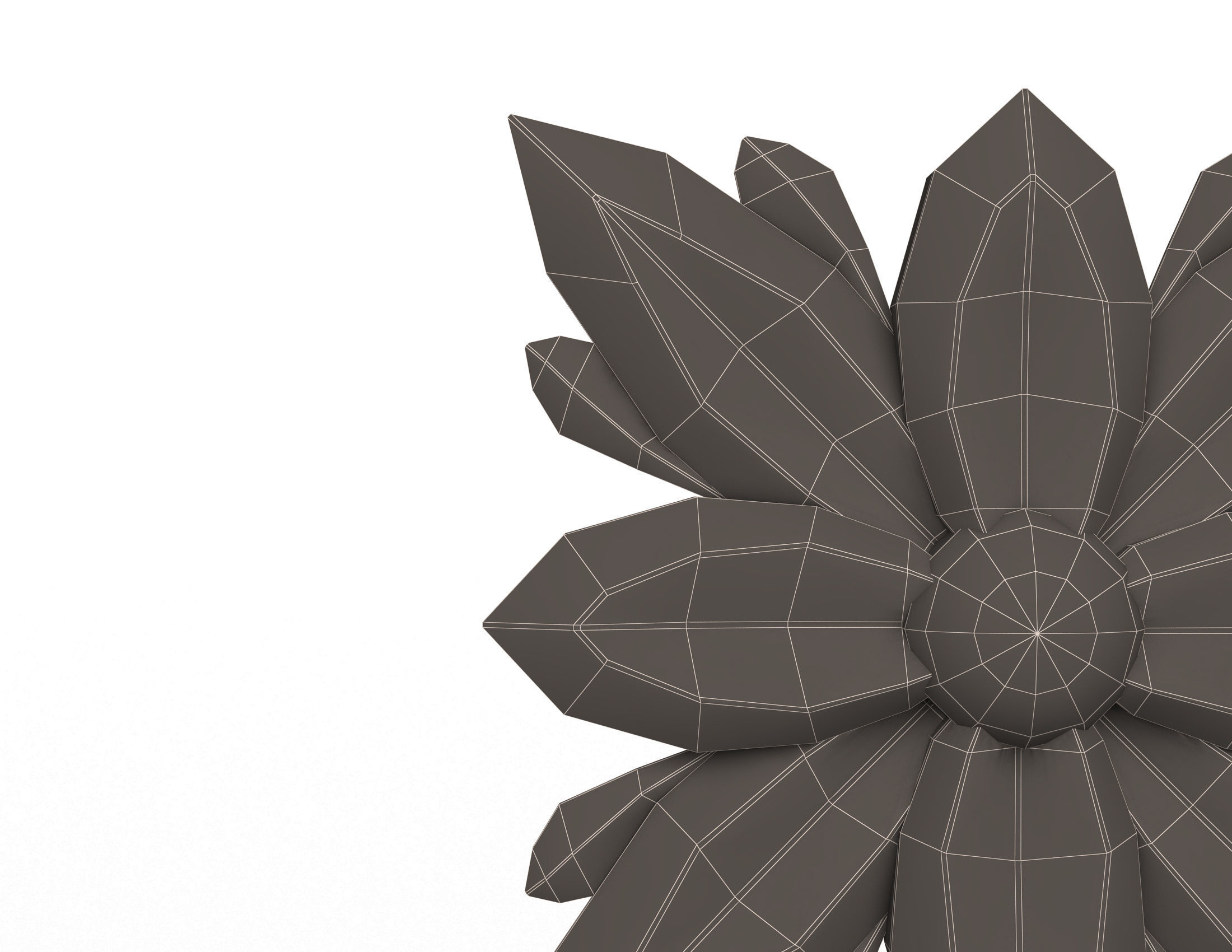 Rosette Carved Decoration CNC 04 Low-poly 3D model_13