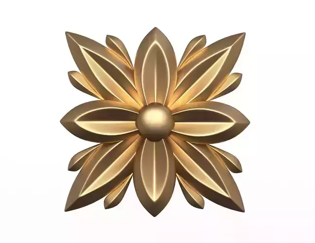 Rosette Carved Decoration CNC 04