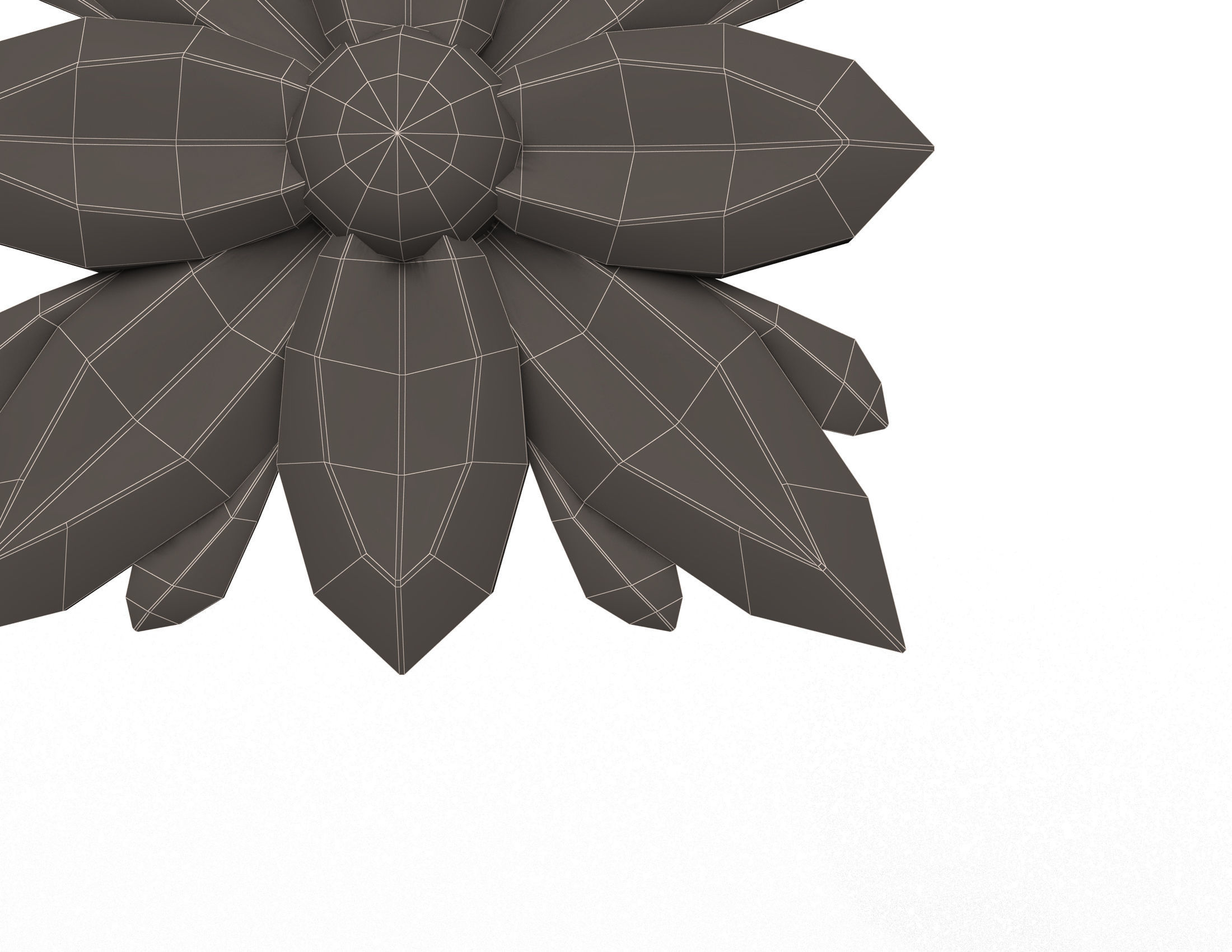 Rosette Carved Decoration CNC 04 Low-poly 3D model_14