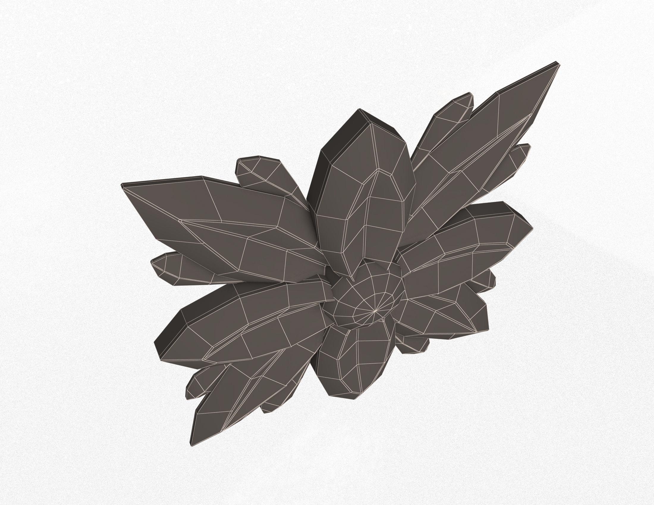 Rosette Carved Decoration CNC 04 Low-poly 3D model_11