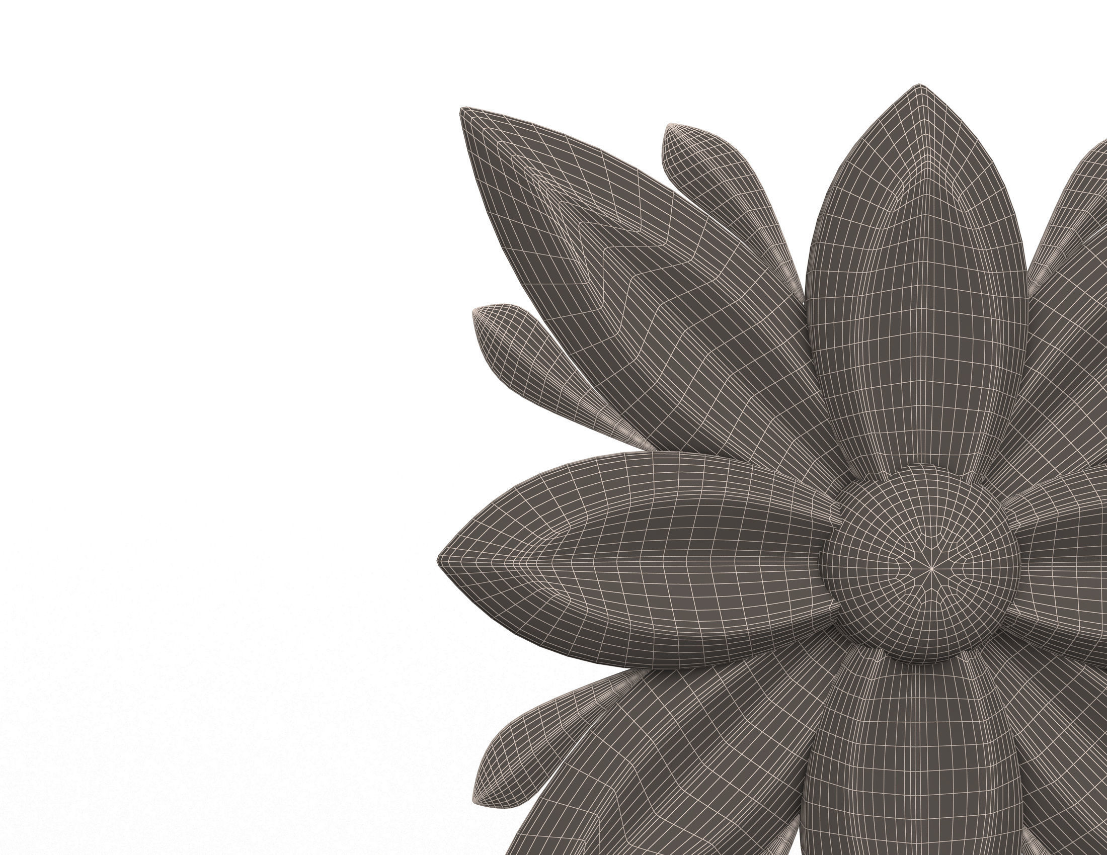 Rosette Carved Decoration CNC 04 Low-poly 3D model_8