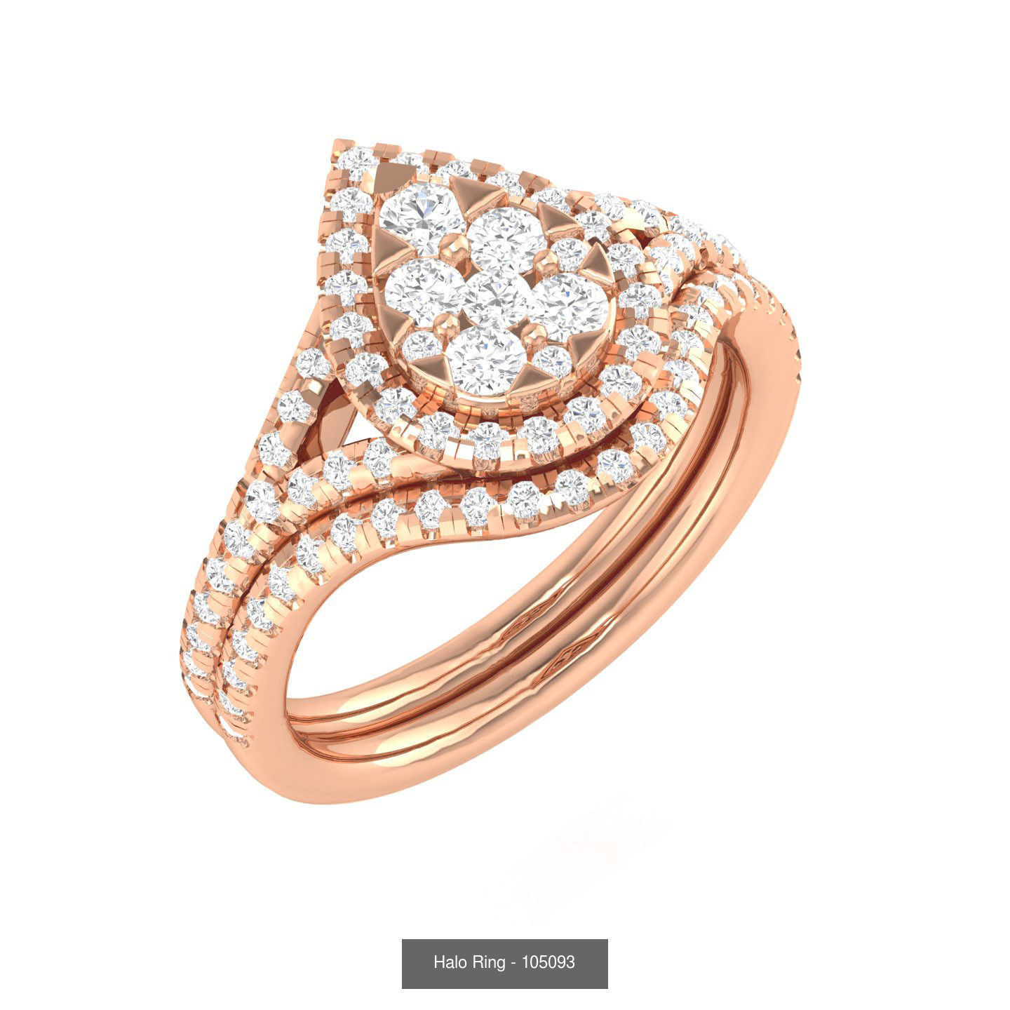 106 Halo ring with band 3dm stl render collection _167