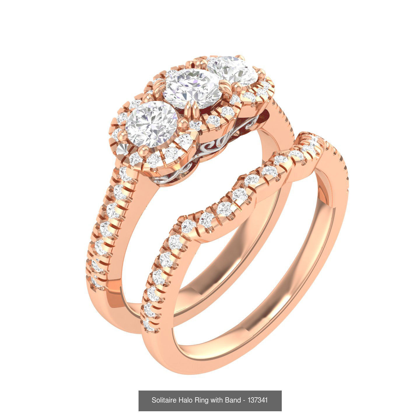 106 Halo ring with band 3dm stl render collection _86