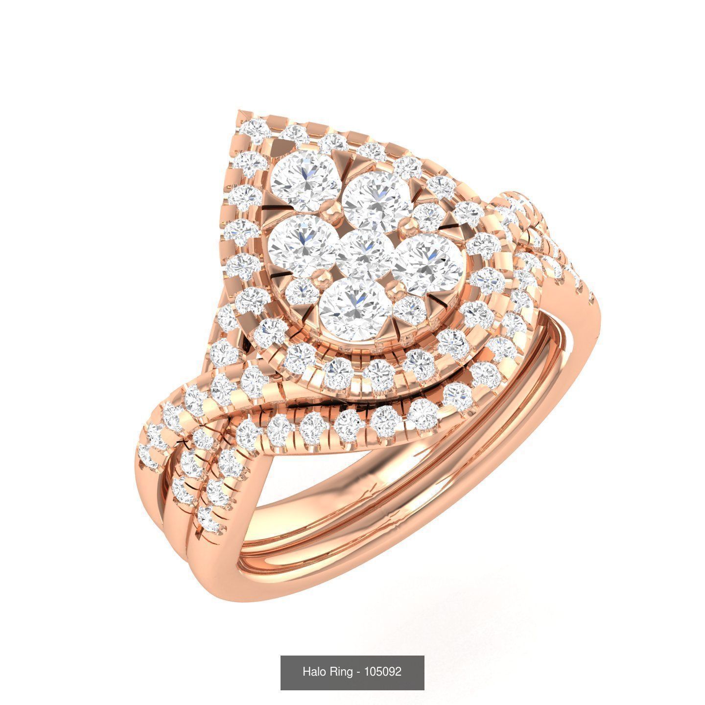 106 Halo ring with band 3dm stl render collection _168