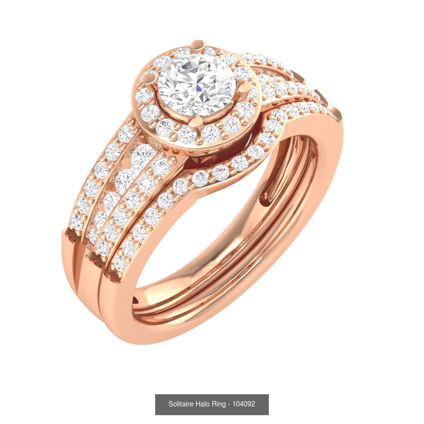 106 Halo ring with band 3dm stl render collection _180