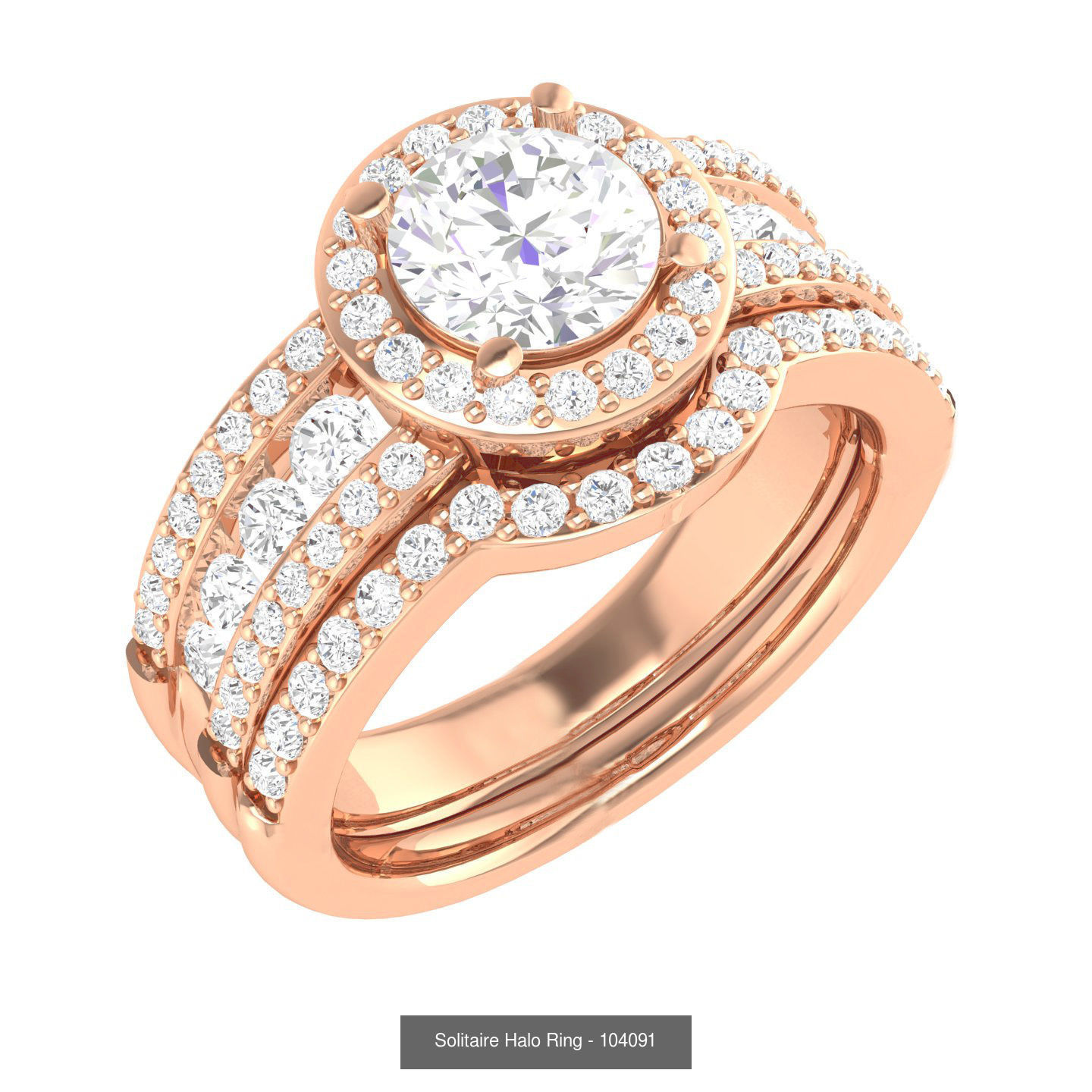 106 Halo ring with band 3dm stl render collection _182