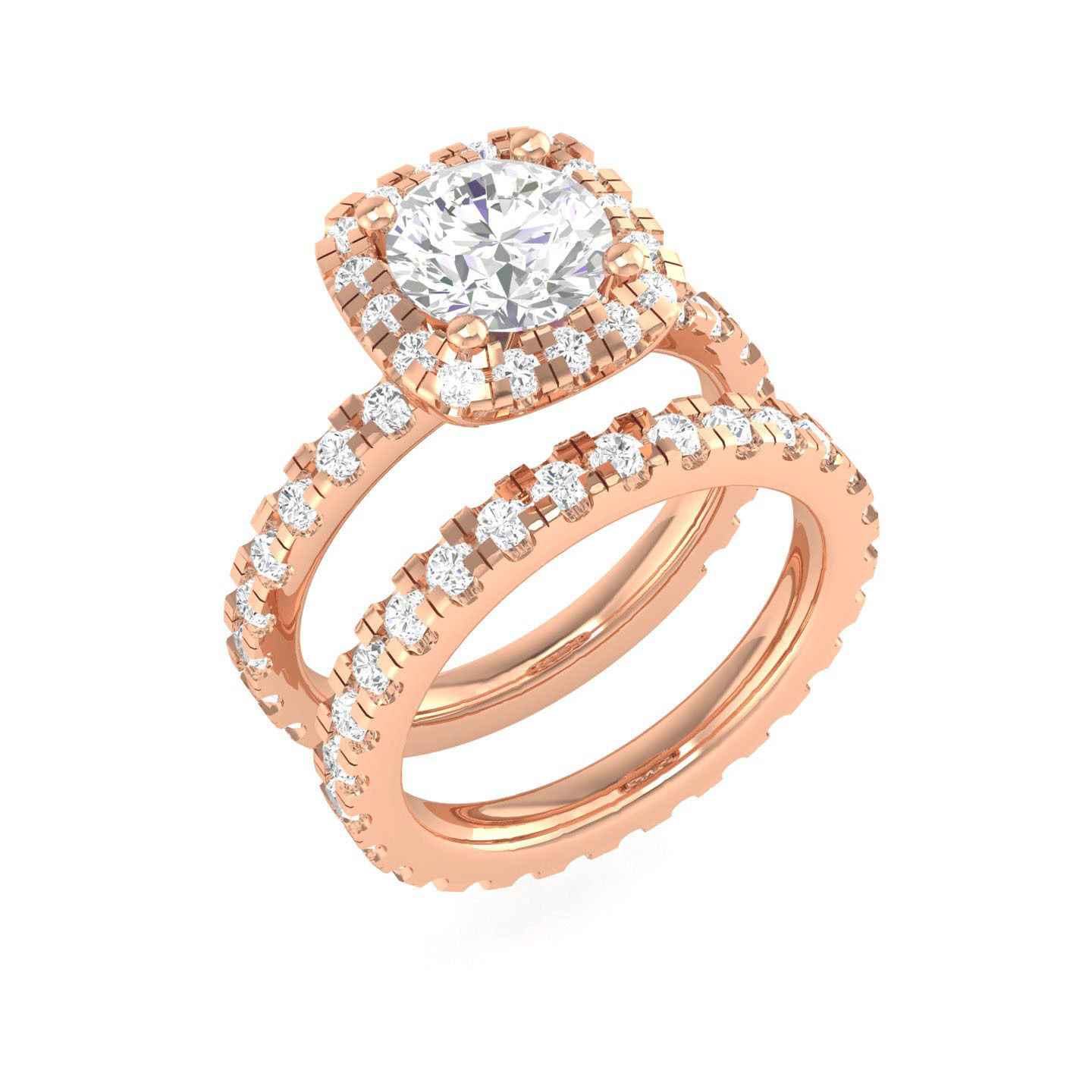 106 Halo ring with band 3dm stl render collection _11