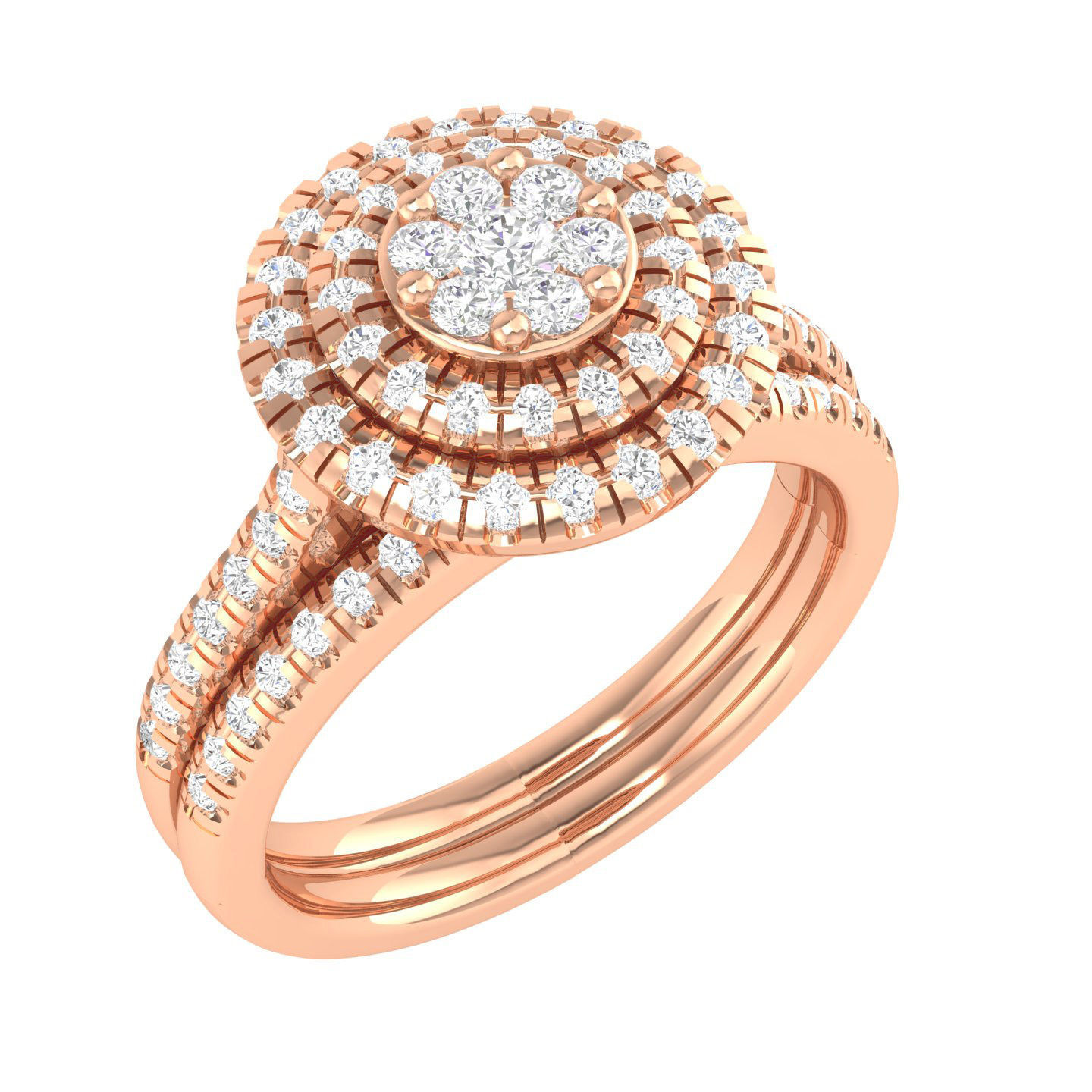 106 Halo ring with band 3dm stl render collection _147