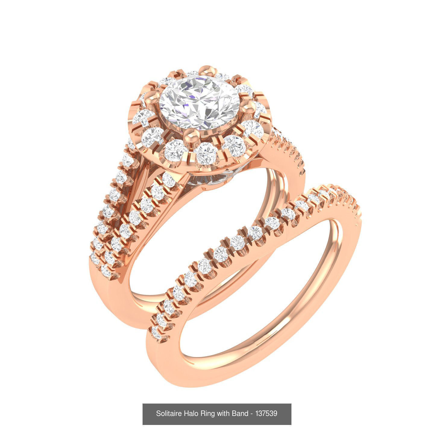 106 Halo ring with band 3dm stl render collection _52