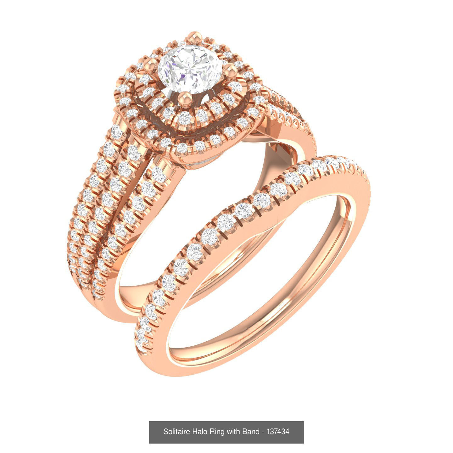 106 Halo ring with band 3dm stl render collection _68