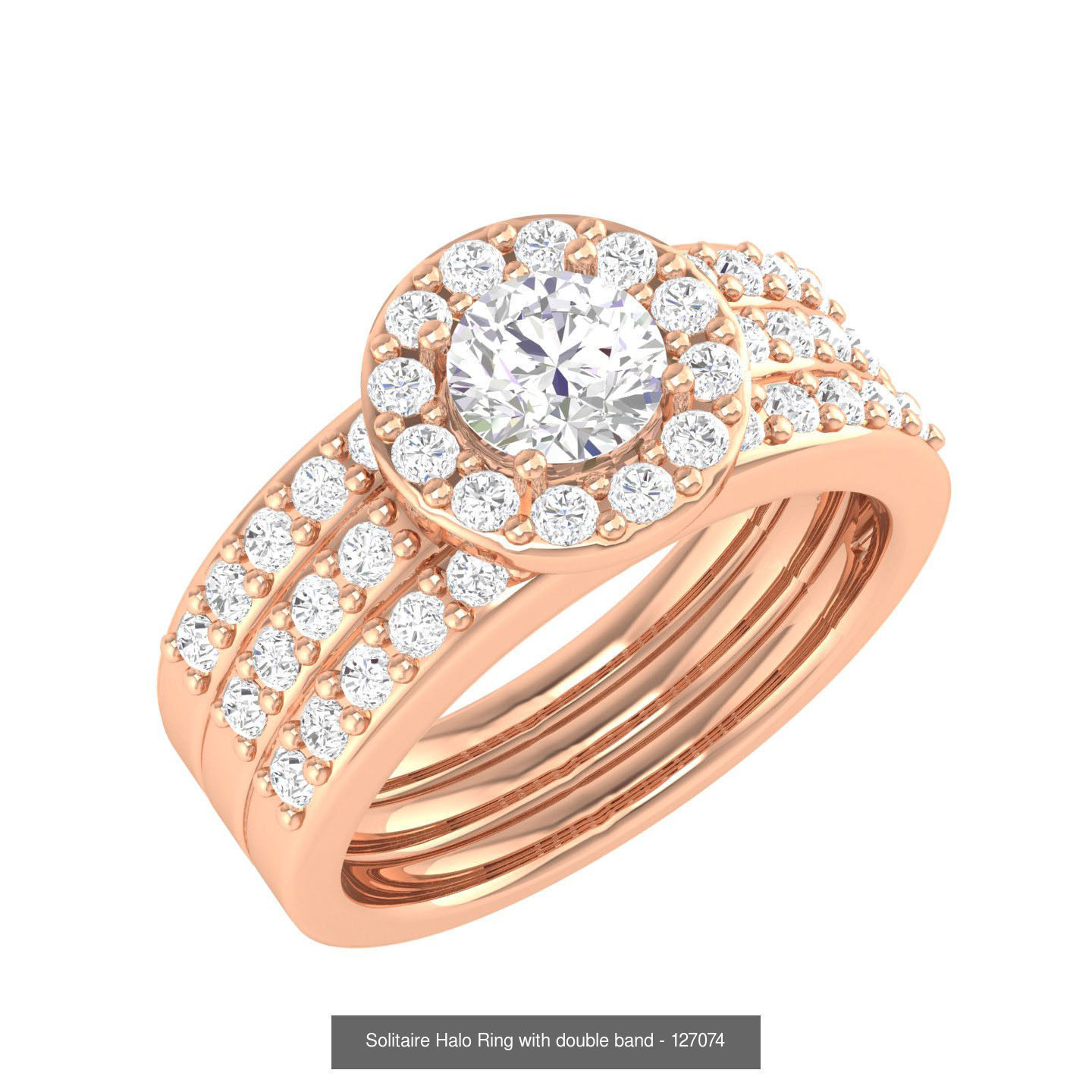 106 Halo ring with band 3dm stl render collection _150