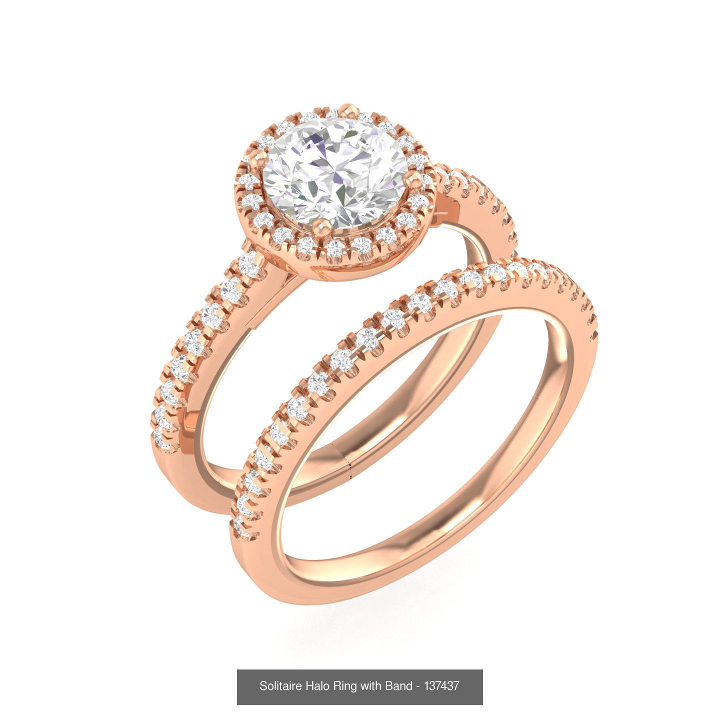 106 Halo ring with band 3dm stl render collection _66