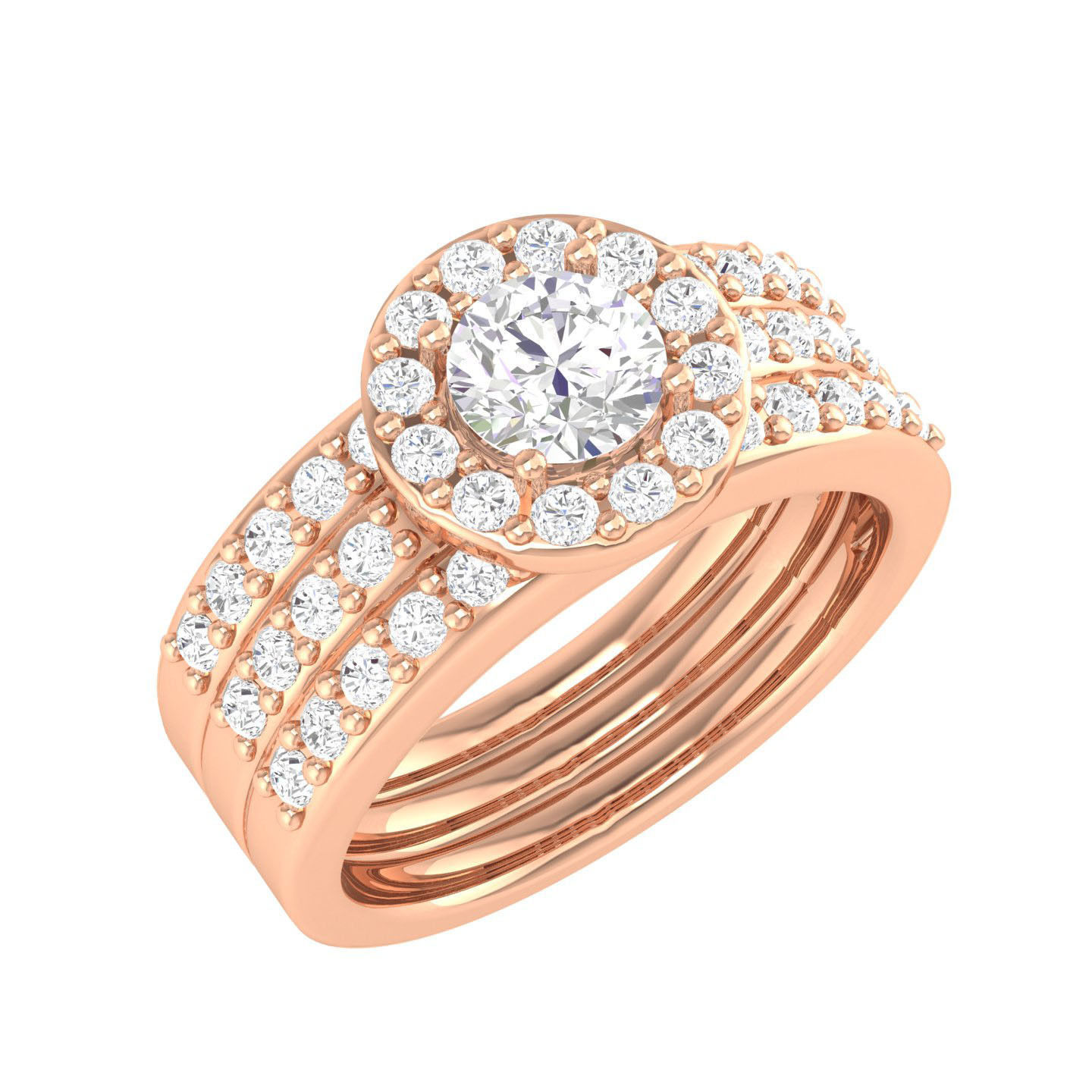 106 Halo ring with band 3dm stl render collection _87