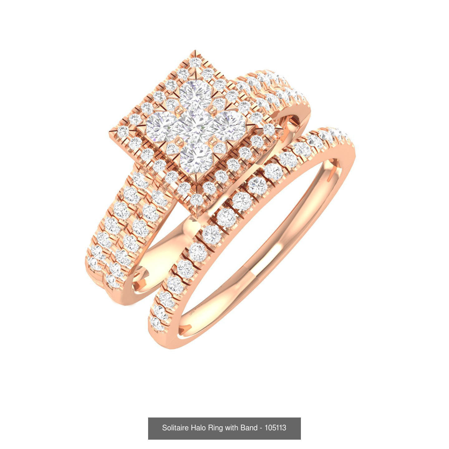 106 Halo ring with band 3dm stl render collection _161