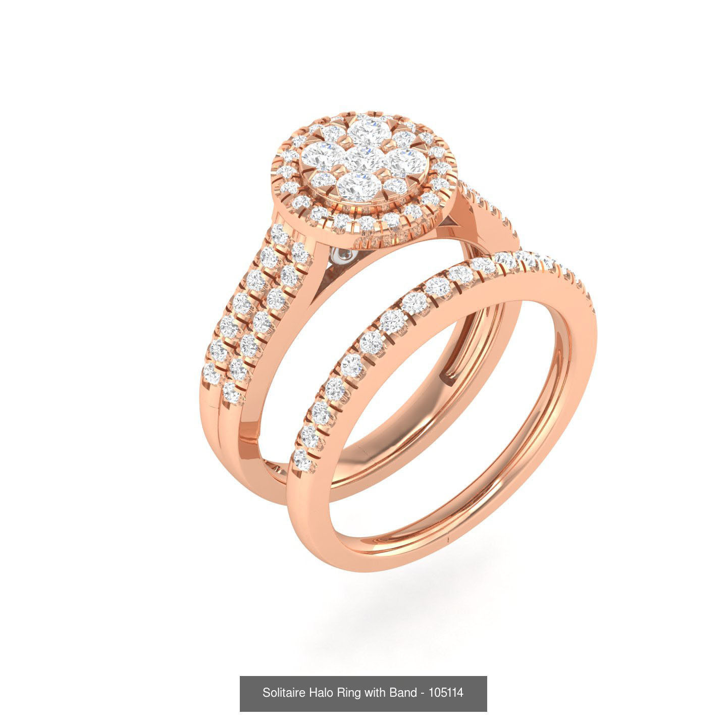 106 Halo ring with band 3dm stl render collection _160