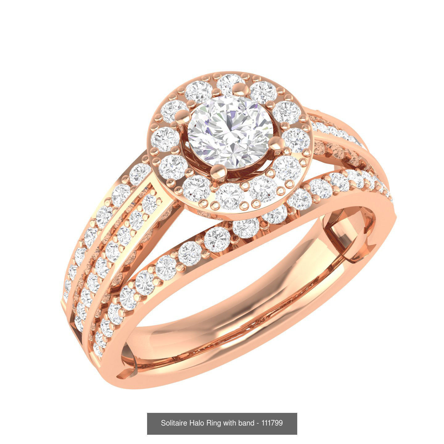 106 Halo ring with band 3dm stl render collection _154