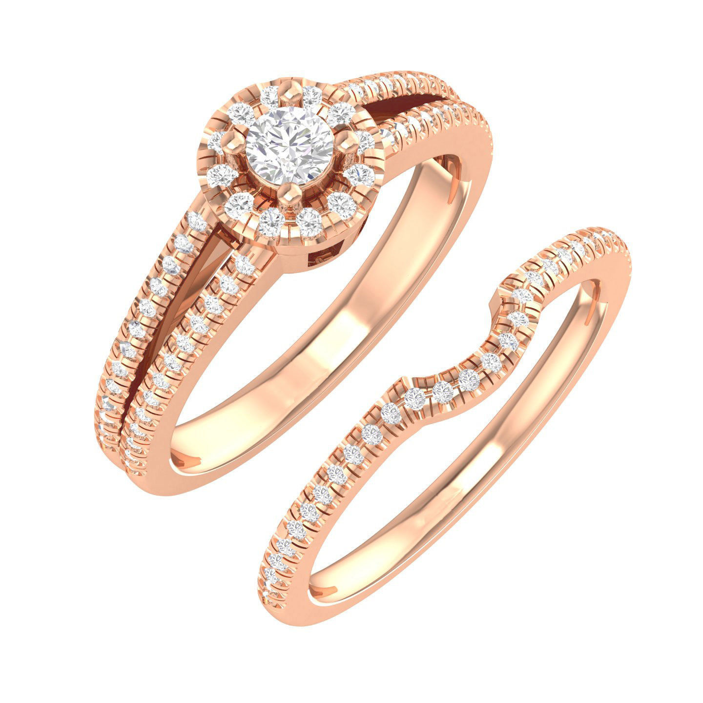 106 Halo ring with band 3dm stl render collection _115