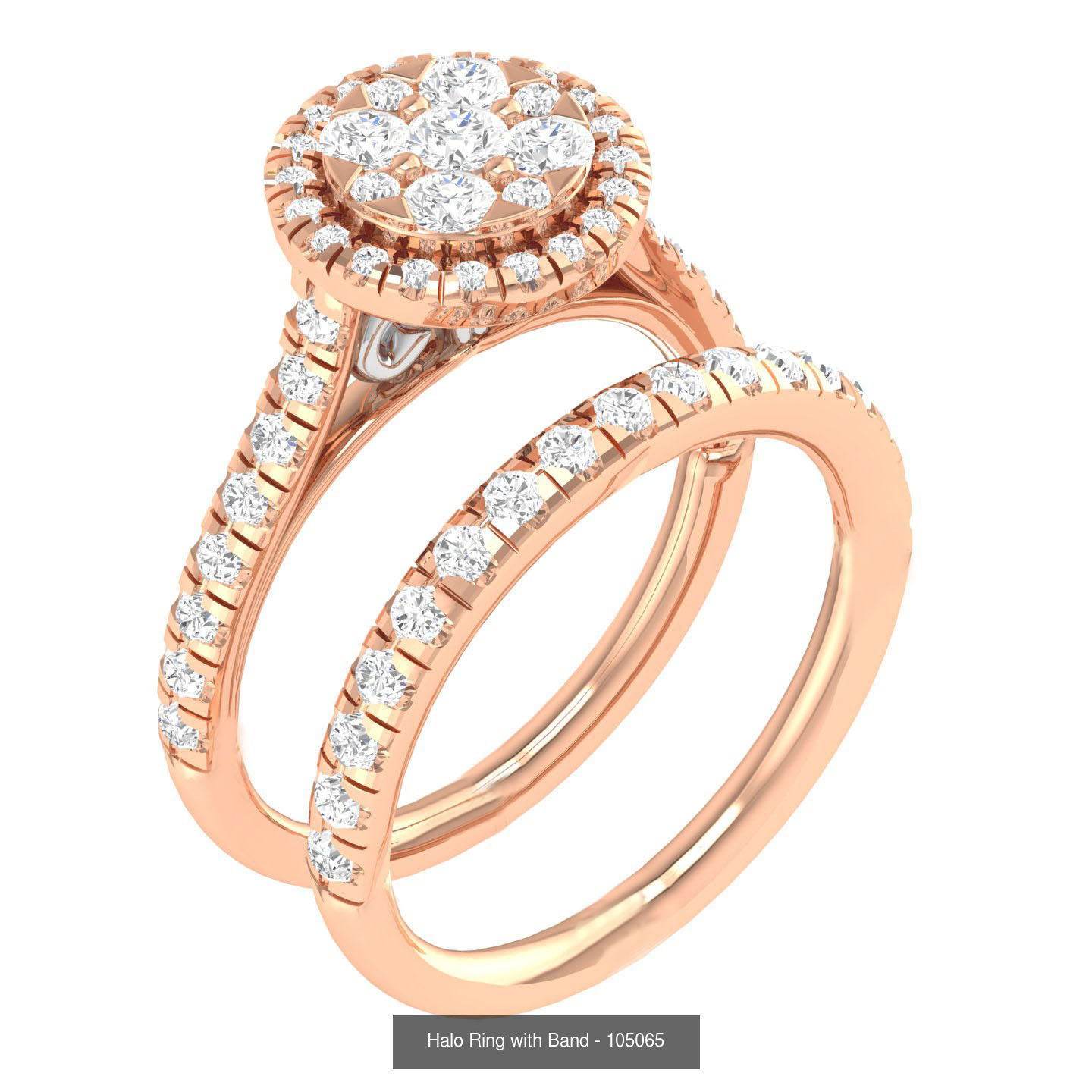 106 Halo ring with band 3dm stl render collection _174