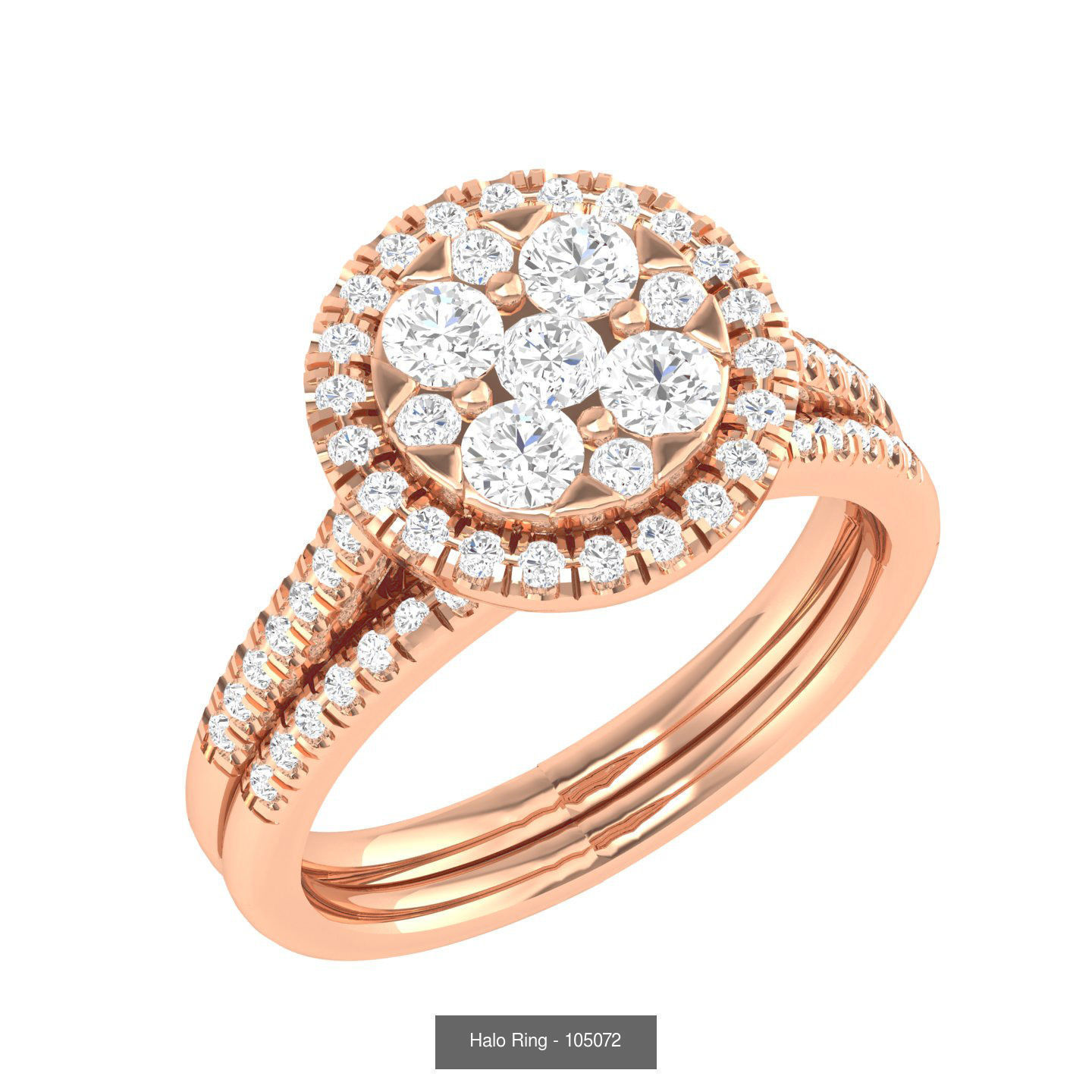 106 Halo ring with band 3dm stl render collection _172