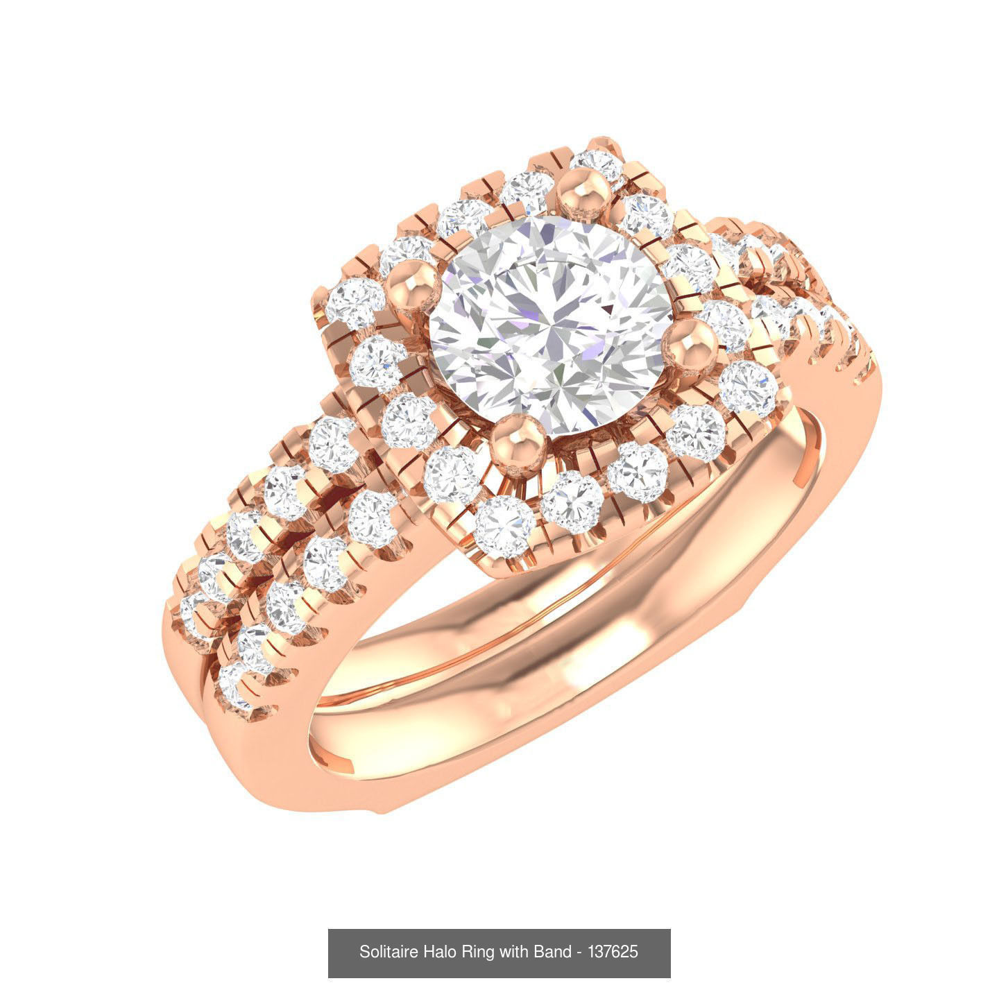 106 Halo ring with band 3dm stl render collection _32