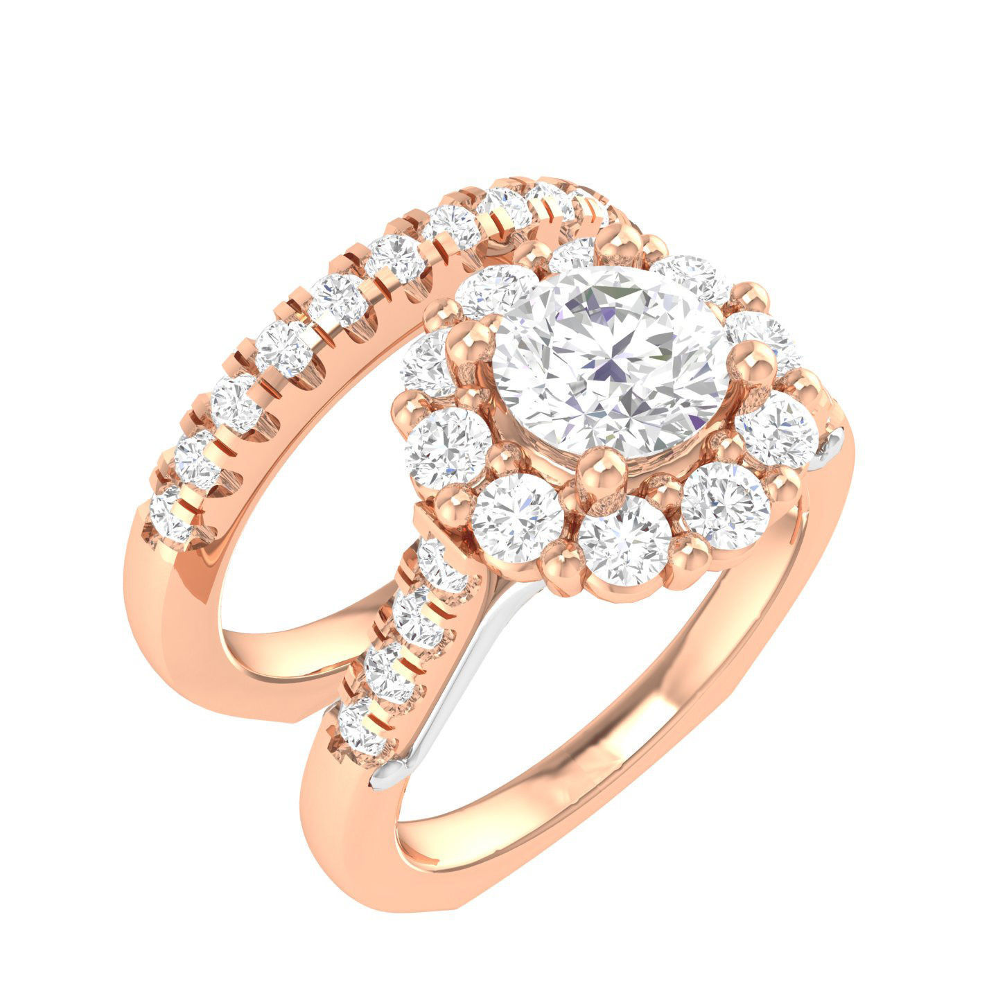 106 Halo ring with band 3dm stl render collection _133